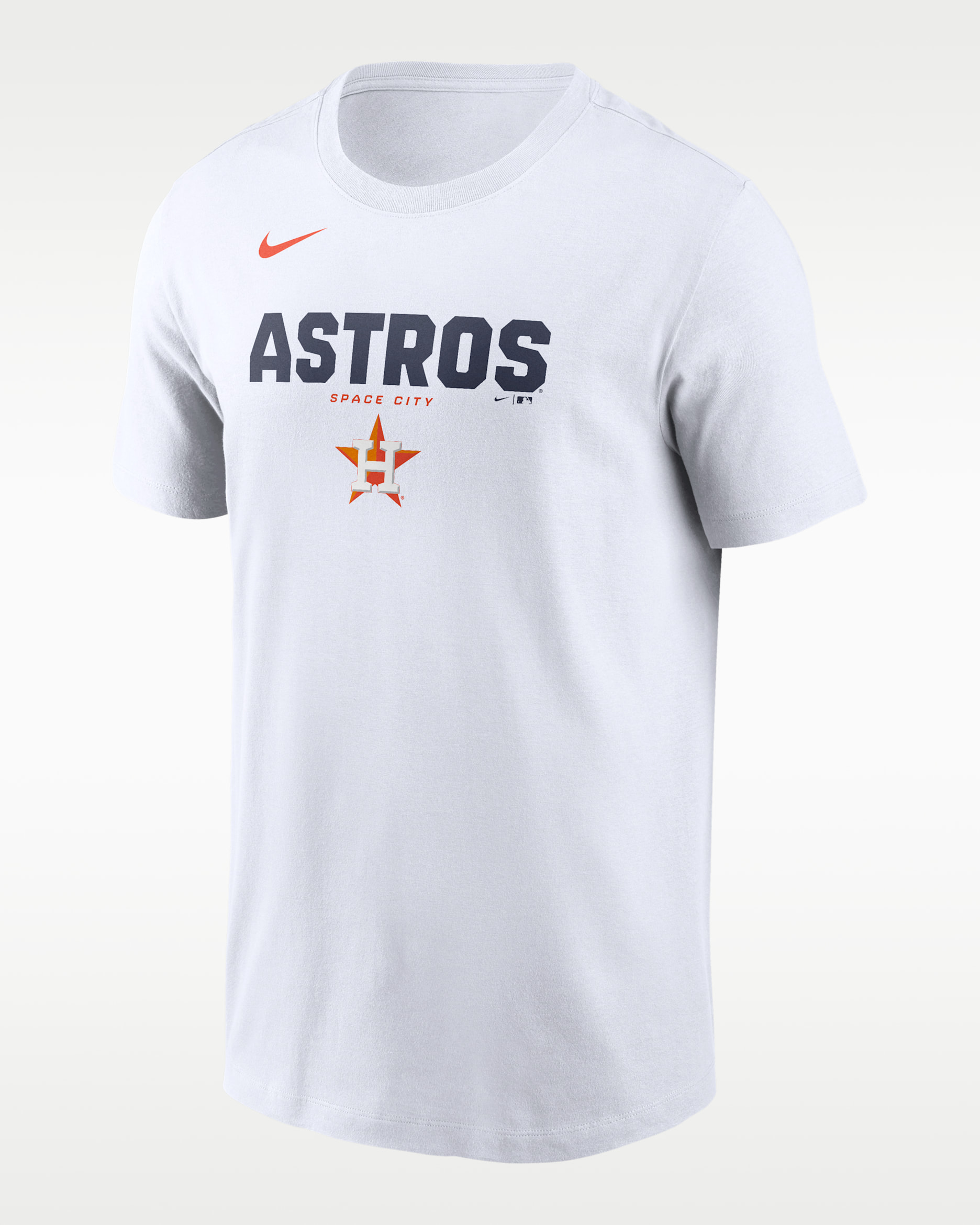 Playera Nike de la MLB para hombre Houston Astros Bold Team Name - Blanco