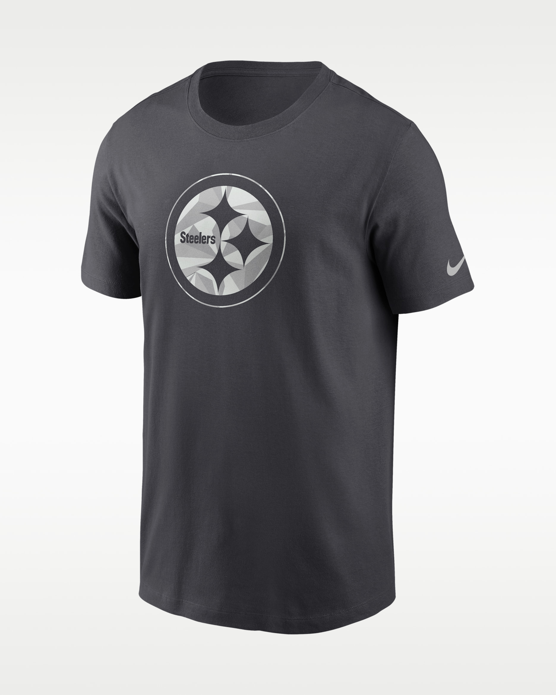 Pittsburgh Steelers Fractal Logo Men's Nike NFL T-Shirt - Anthracite