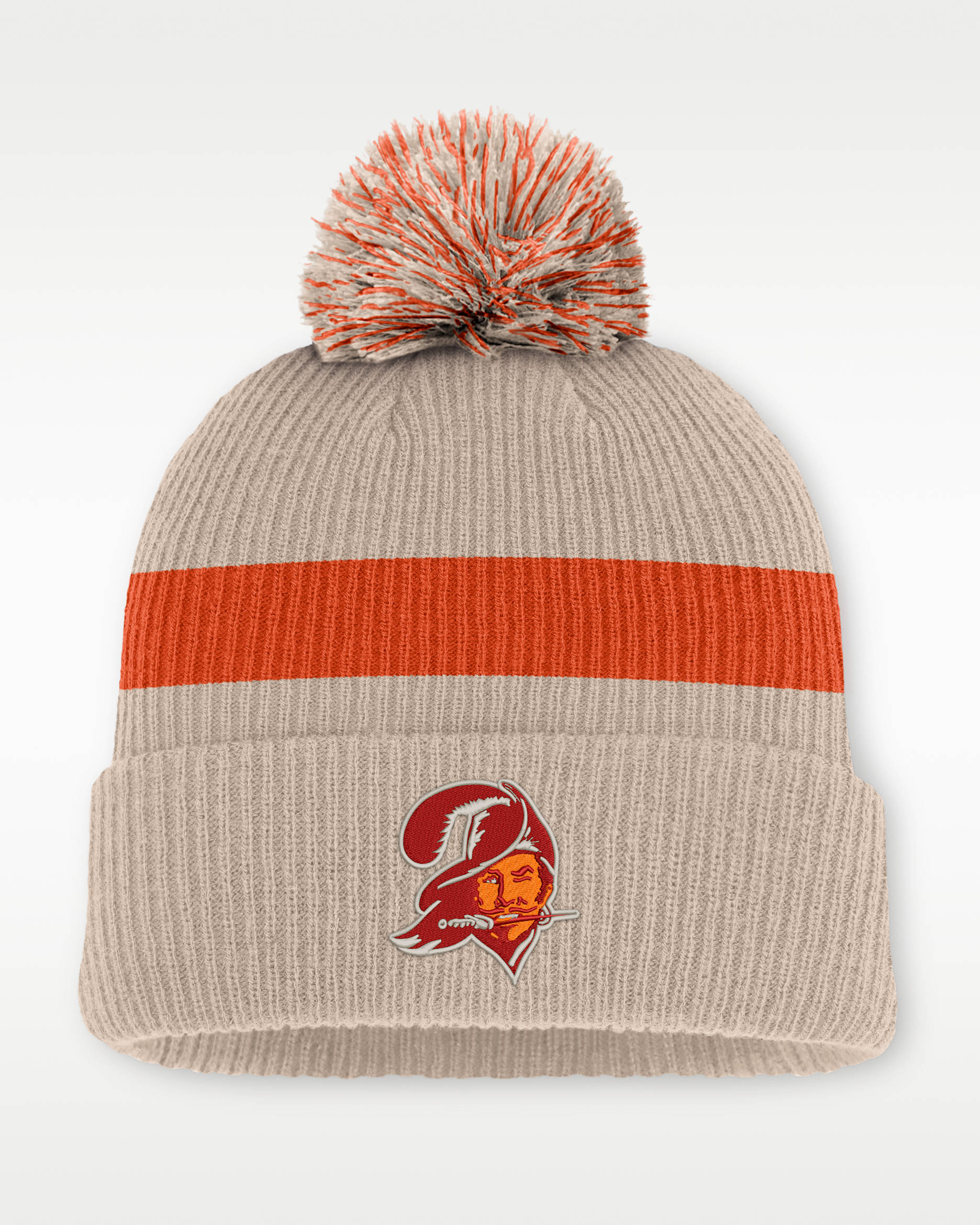 Tampa Bay Buccaneers Rewind Peak Men's Nike NFL Cuffed Pom Beanie - Sand