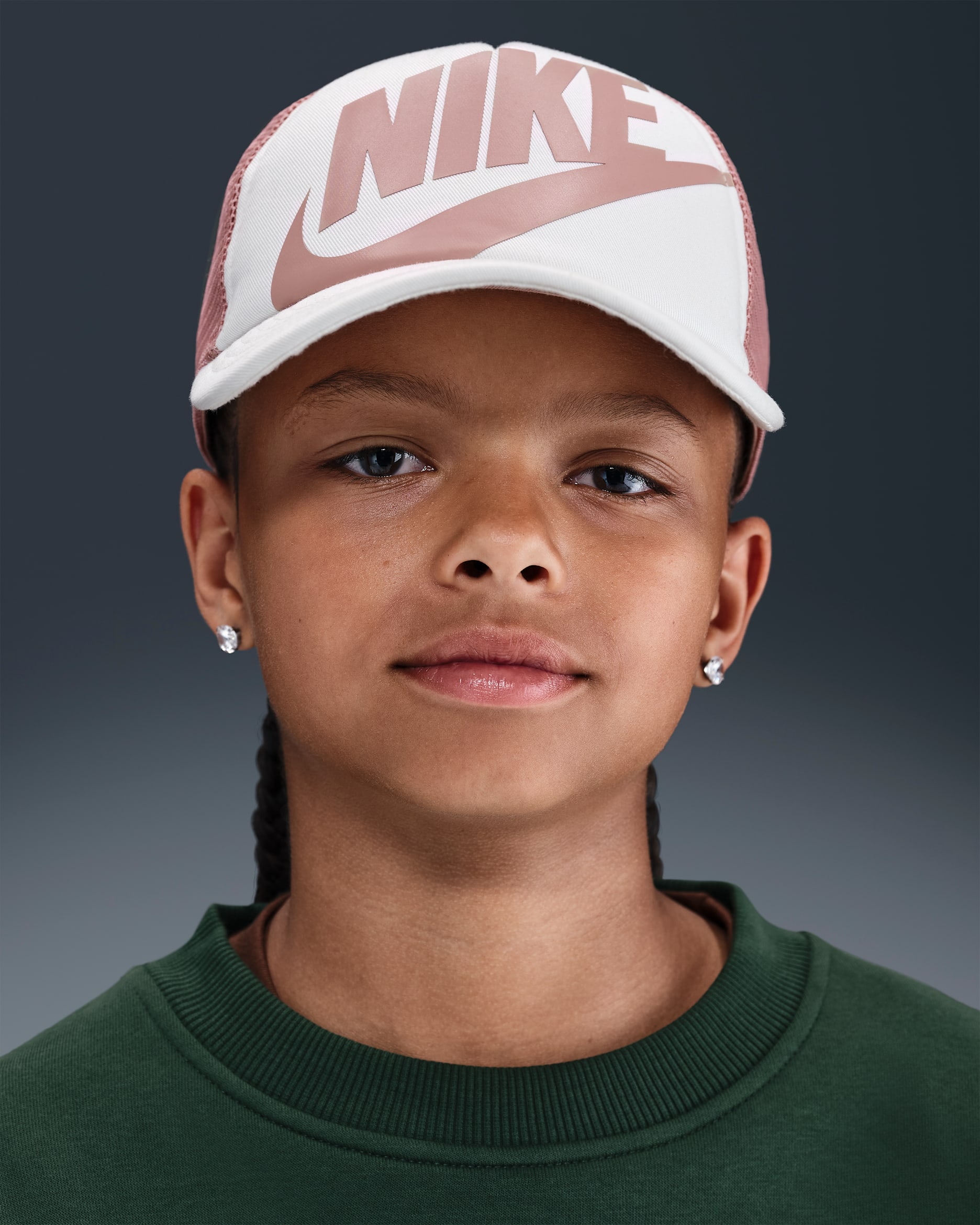 Nike Rise Kids' Structured Trucker Cap - Sail/Particle Pink/Particle Pink