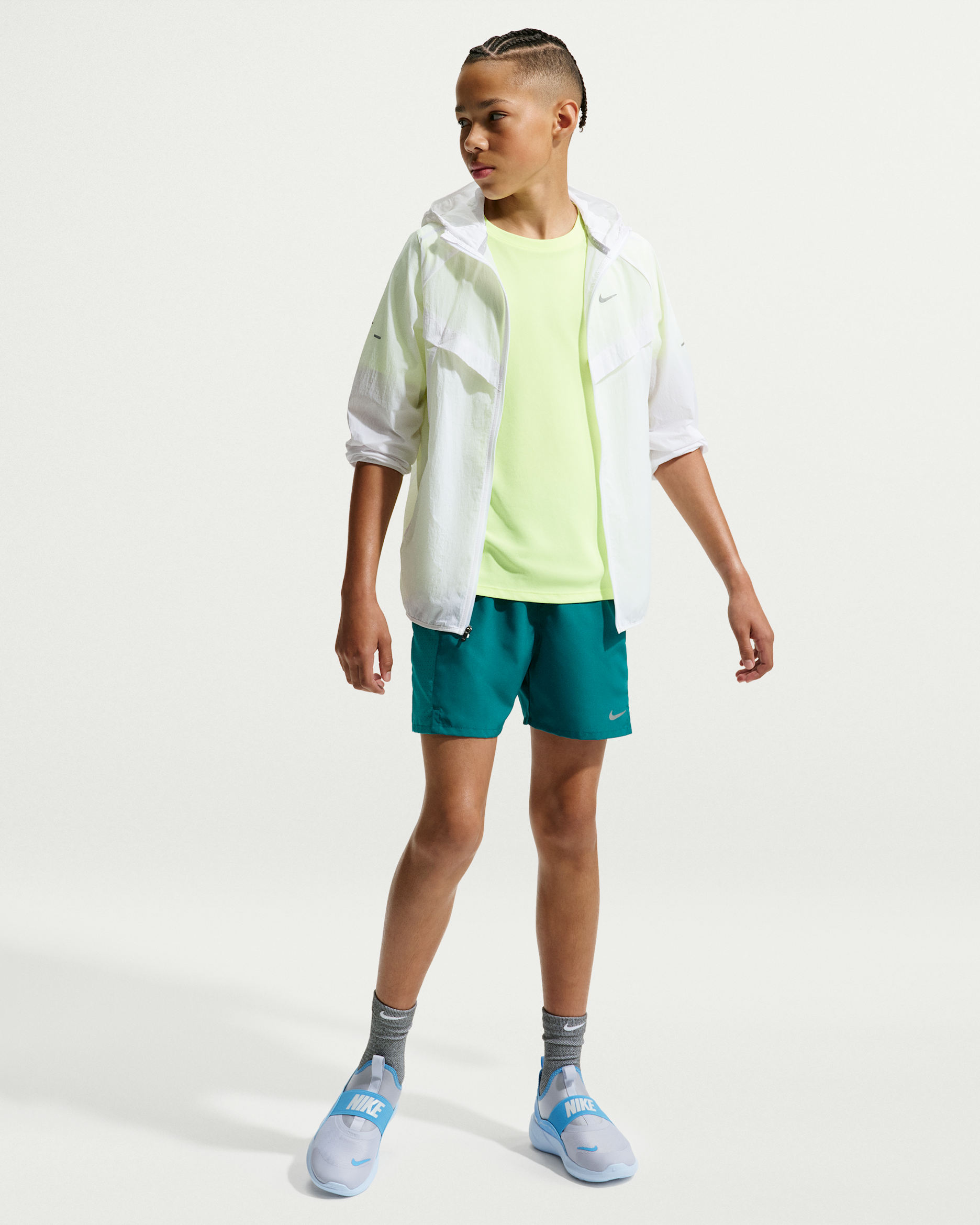 Träningsshorts Nike Miler Dri-FIT för ungdom - Bright Spruce/Energy
