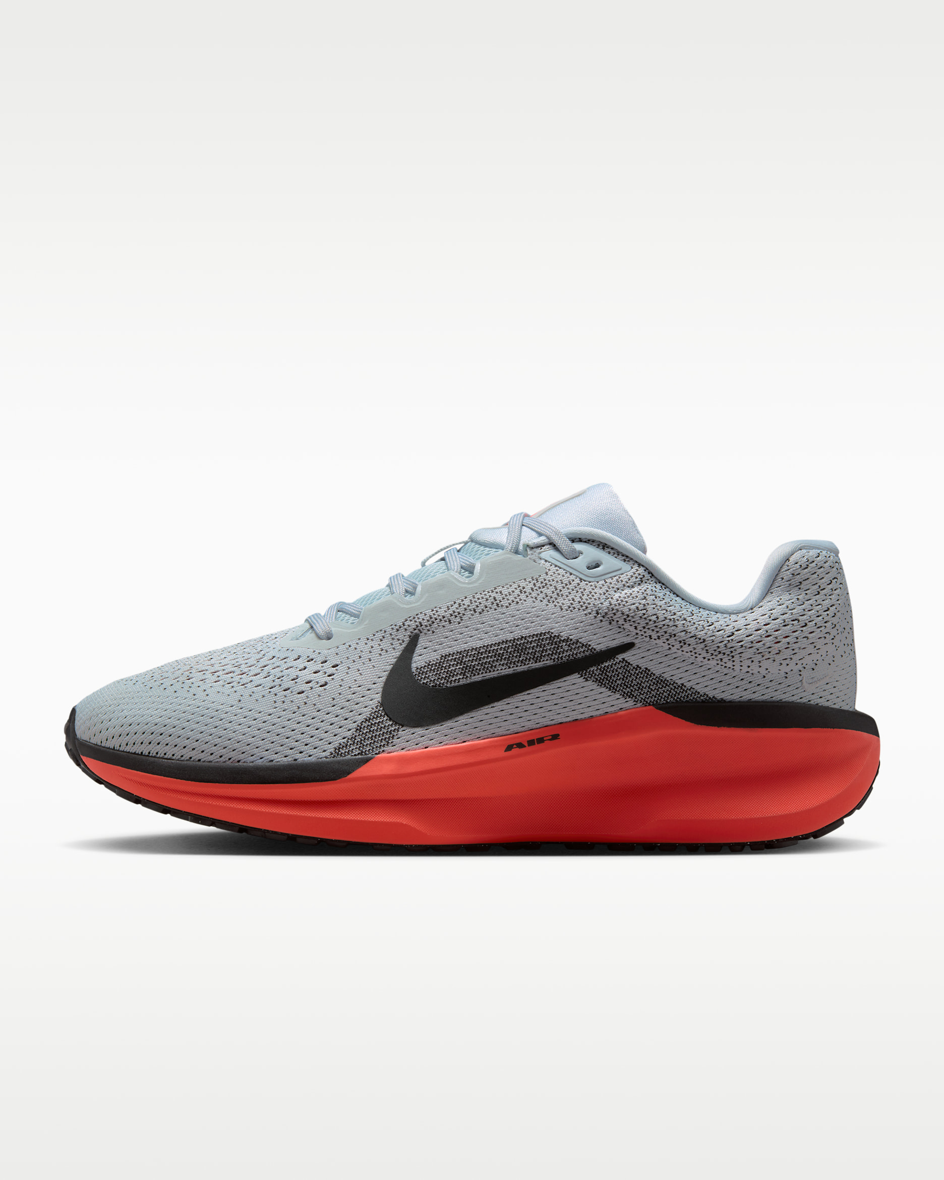 Nike Winflo 11 Men's Road Running Shoes - Pure Platinum/Bright Crimson/Vast Grey/Black