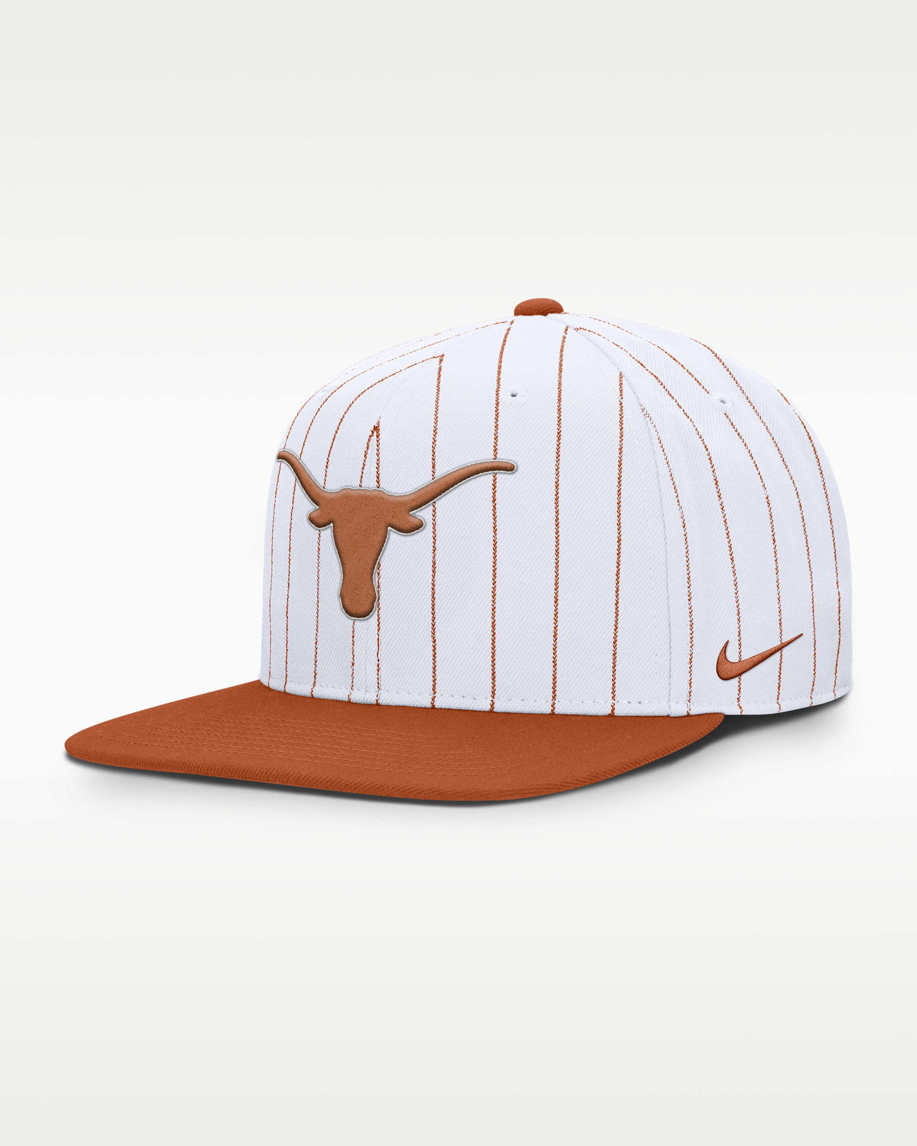 Texas Primetime Pin Stripe 2-Tone Men's Nike Dri-FIT College Adjustable Hat - White/Burnt Orange/Orange/Burnt Orange