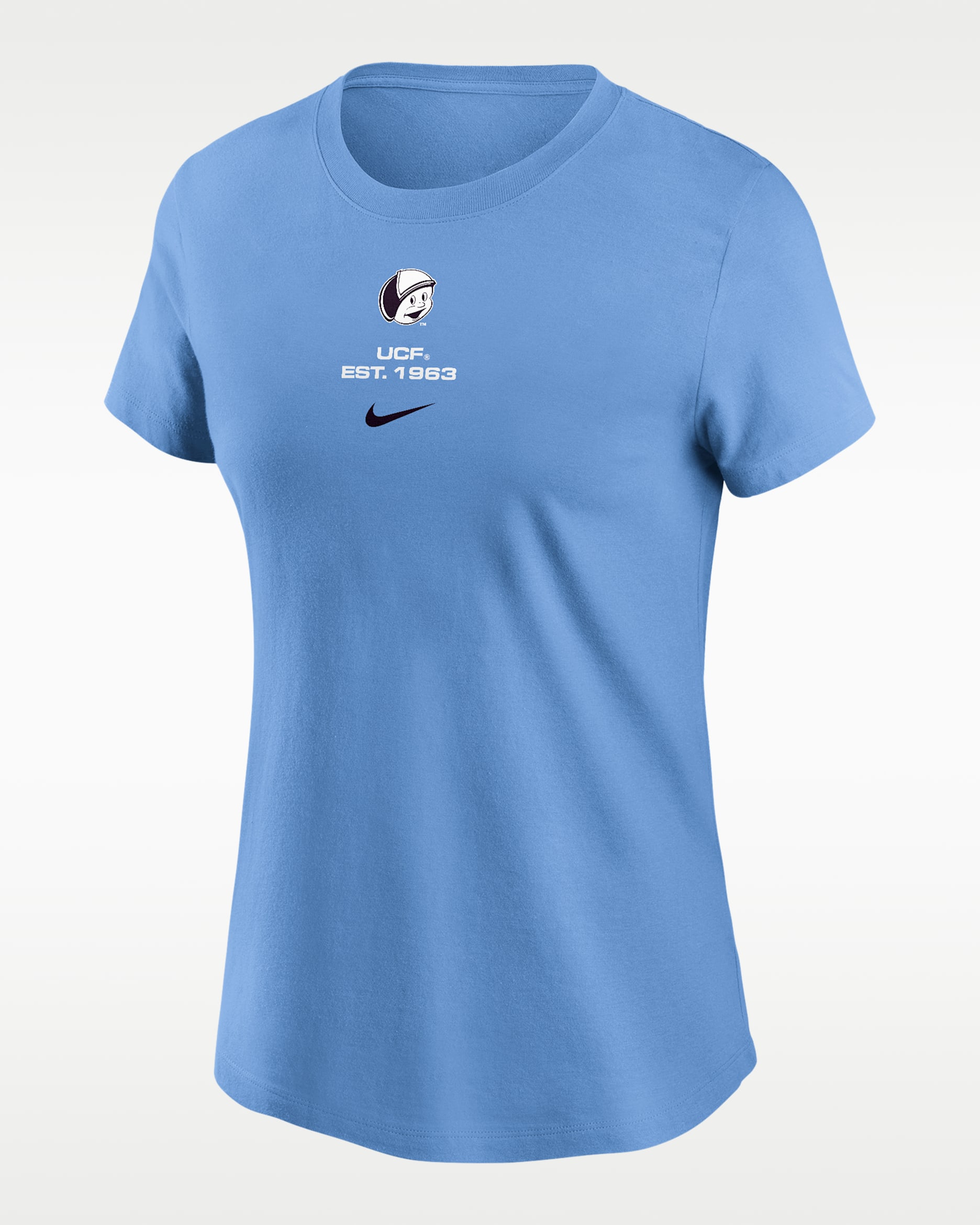 Playera universitaria Nike para mujer UCF Space Game - Azul claro