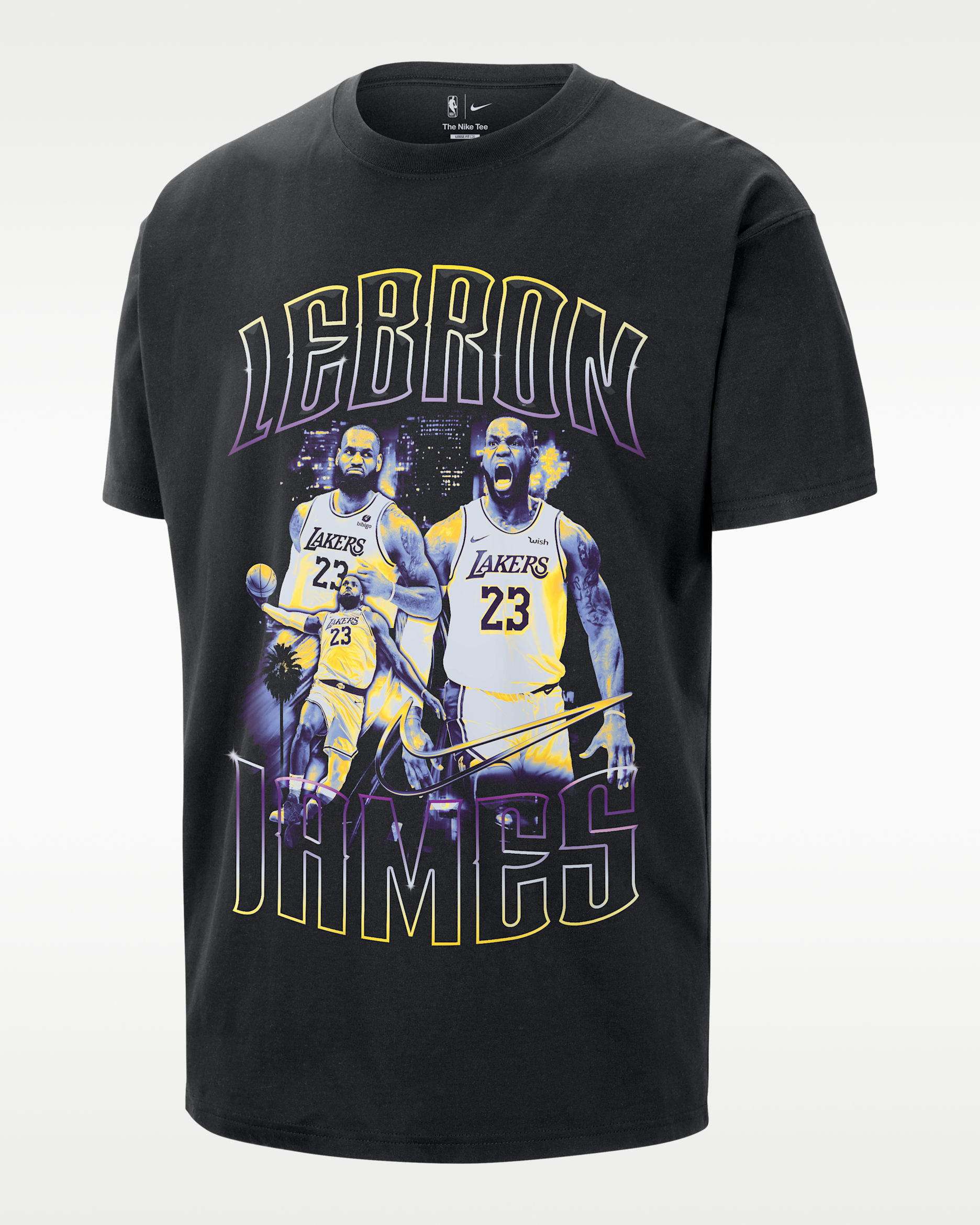 Nike NBA-t-shirt LeBron för män - Svart