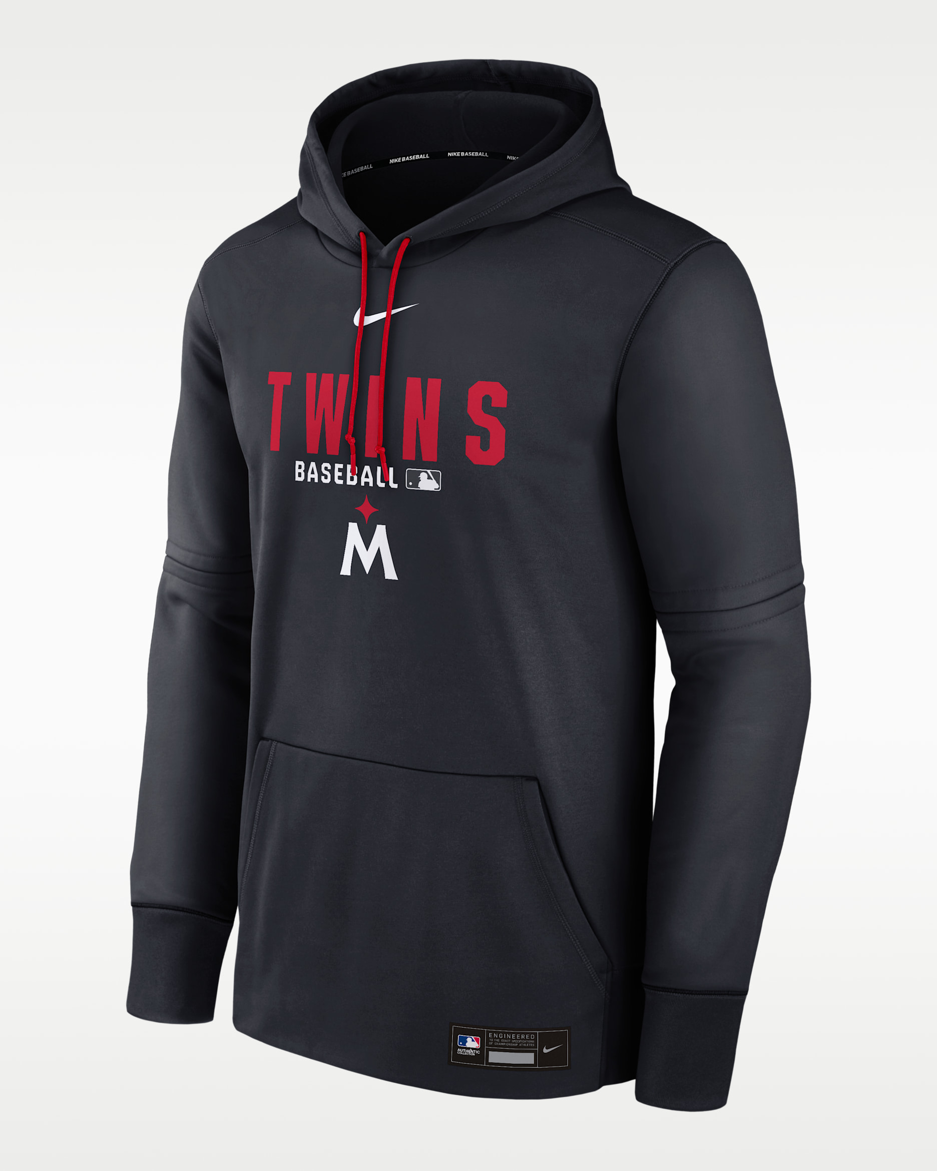 Minnesota Twins Authentic Collection Men's Nike Therma MLB Pullover Hoodie - Navy