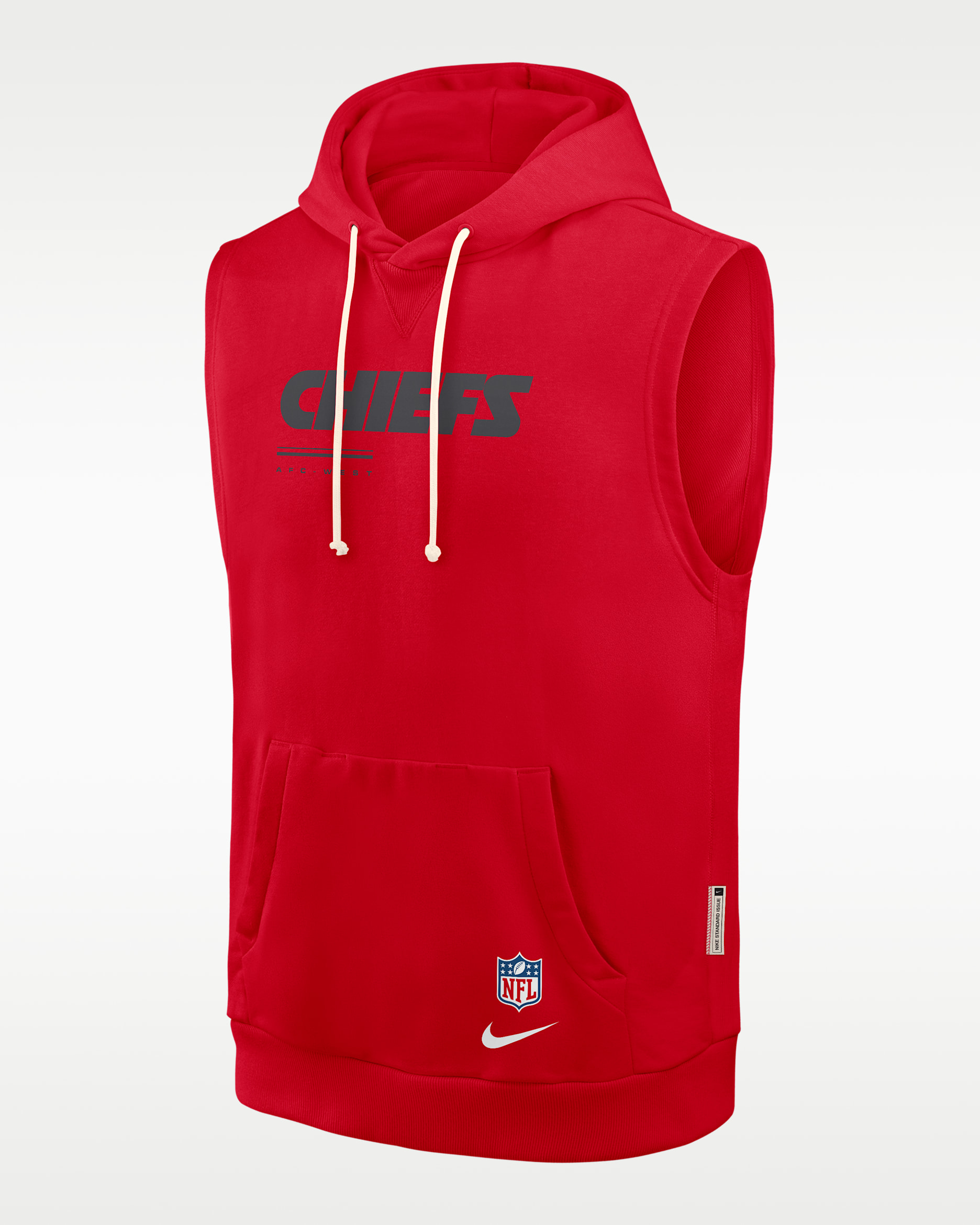 Kansas City Chiefs Sideline Men's Nike Dri-FIT NFL Sleeveless Pullover Hoodie - Red