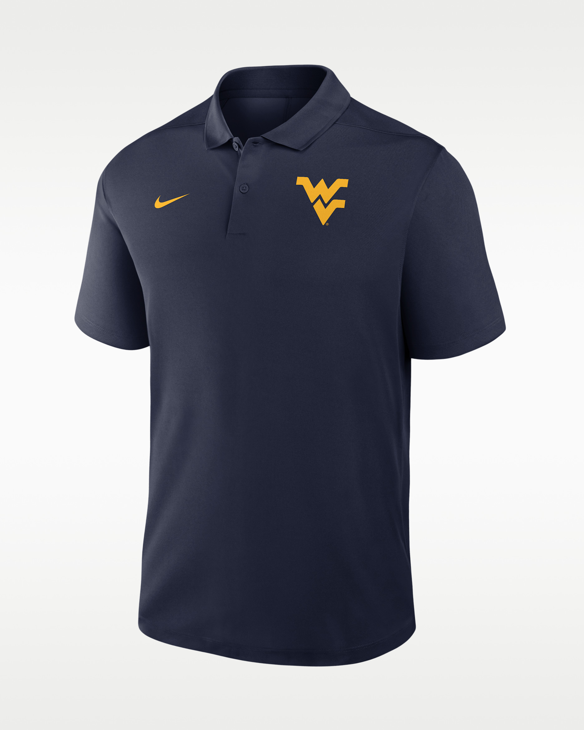 Polo universitaria Nike Dri-FIT para hombre West Virginia Victory - Azul marino