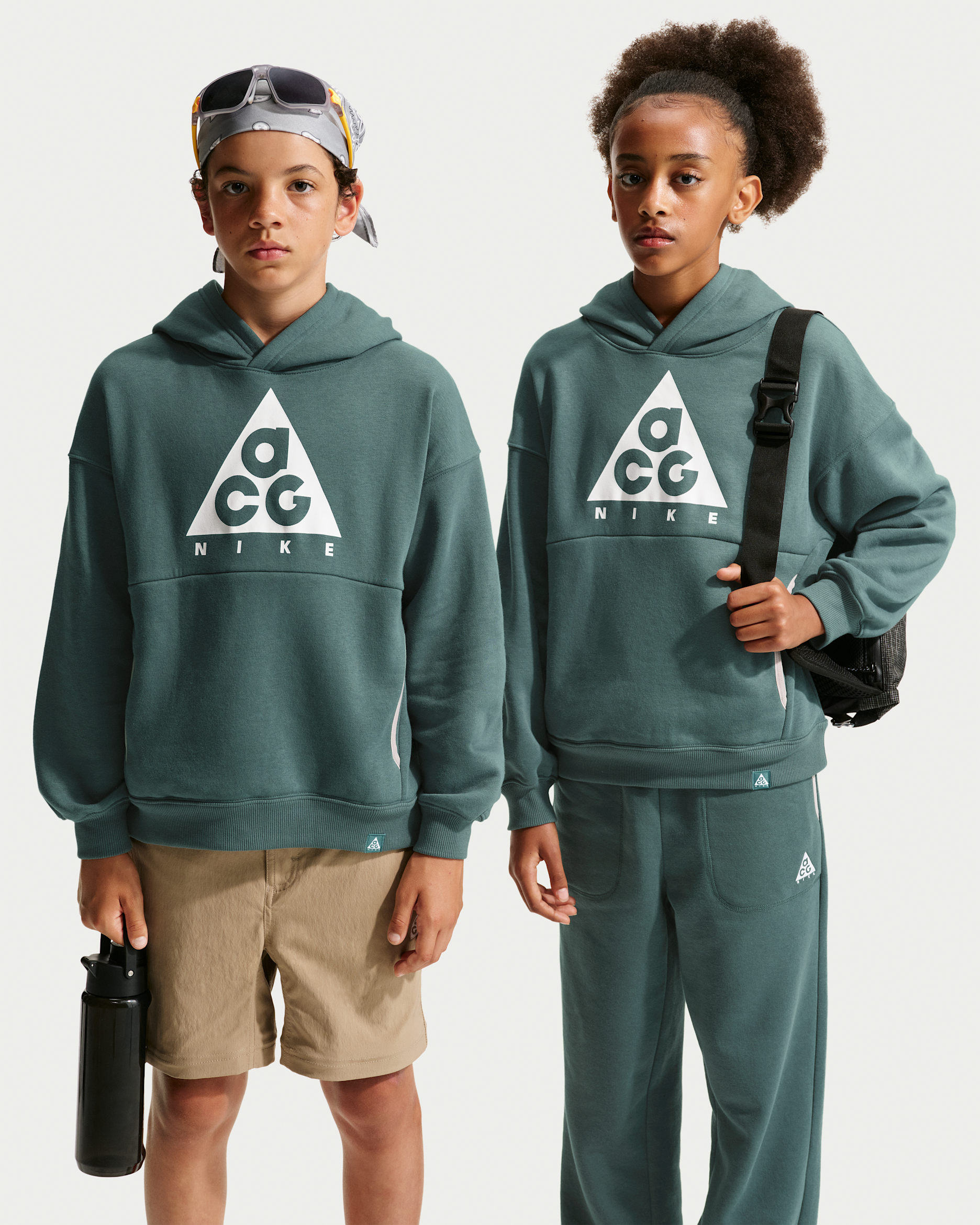 Fleecehuvtröja Nike ACG för ungdom - Mineral Slate