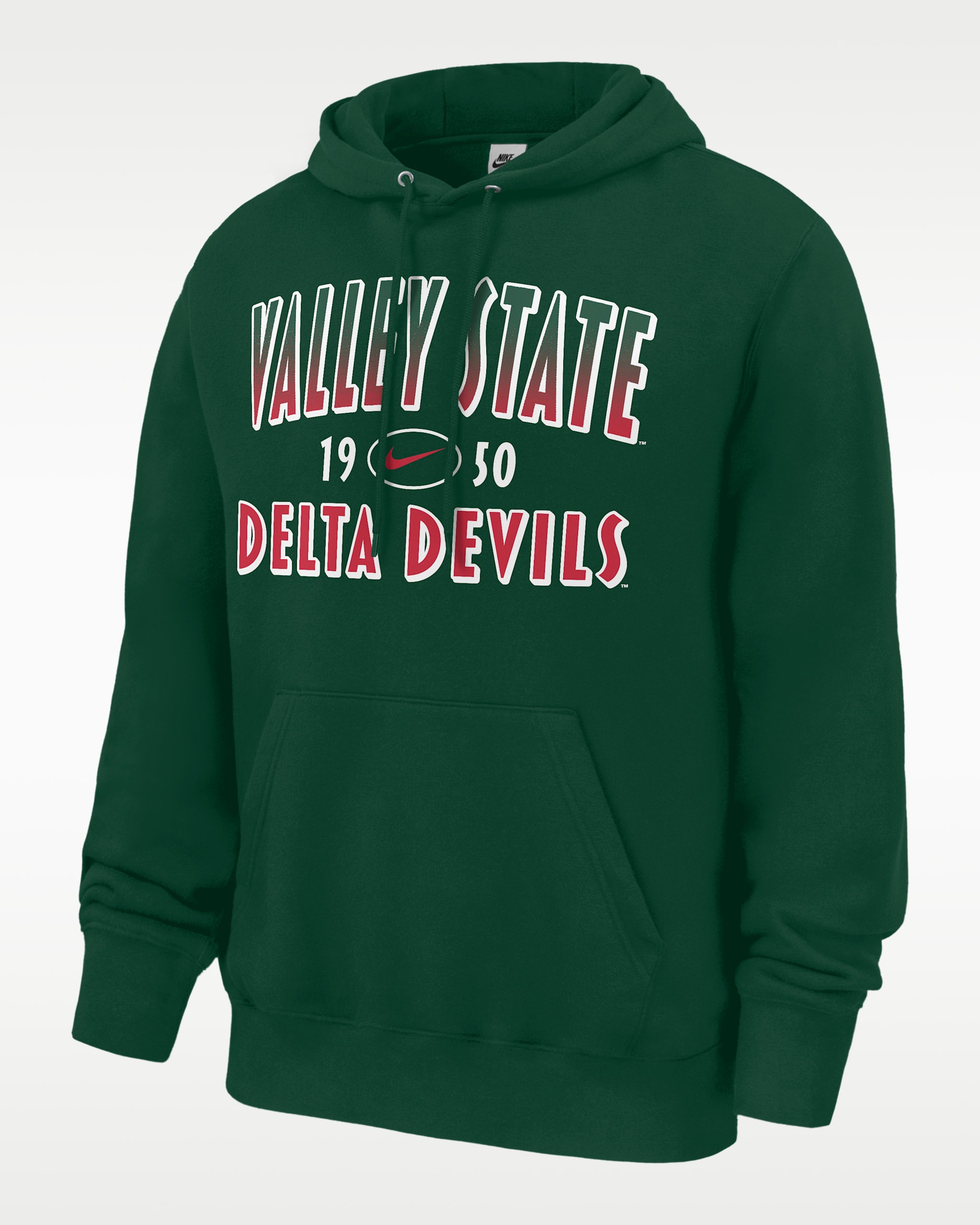 Nike College (Mississippi Valley State) Men's Club Fleece Pullover Hoodie - Gorge Green