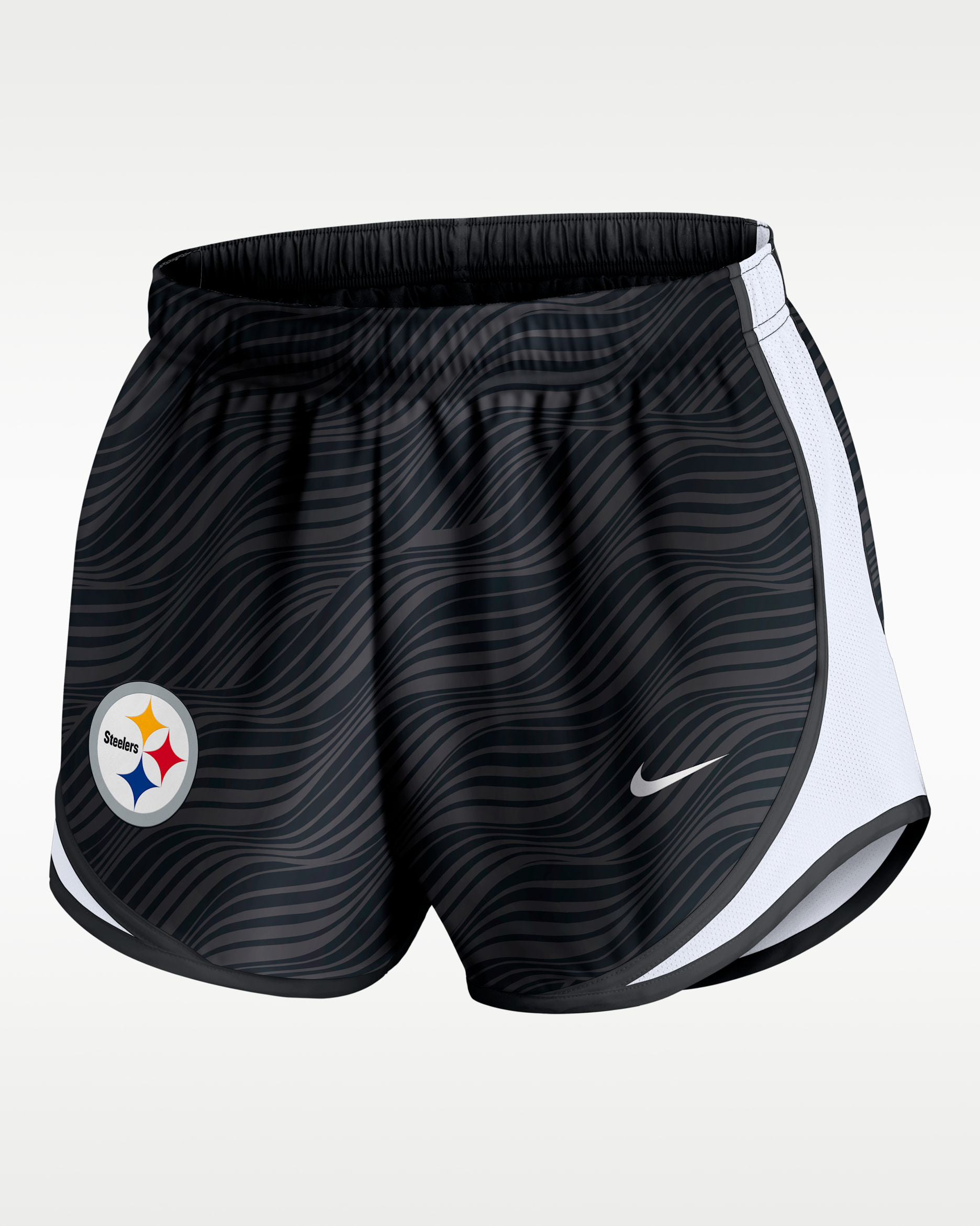 Pittsburgh Steelers Tempo Women's Nike Dri-FIT NFL Shorts - Anthracite/White