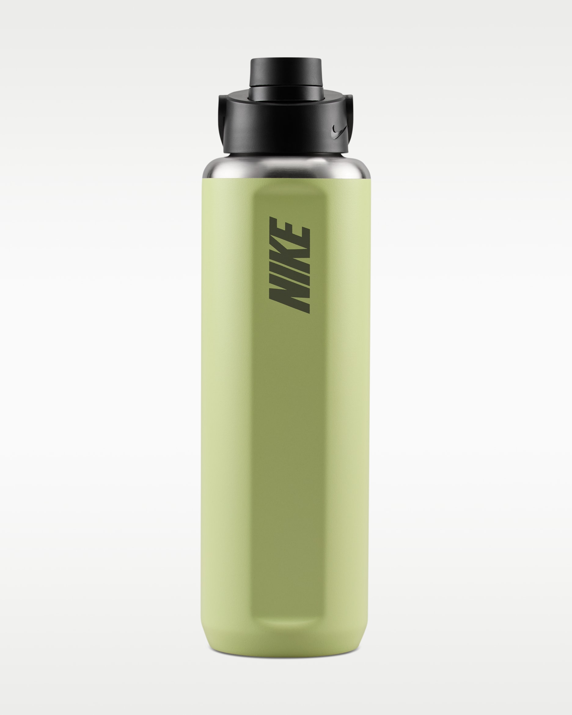 Nike Recharge Stainless Steel Chug Bottle (32 oz) - Black/Light Army