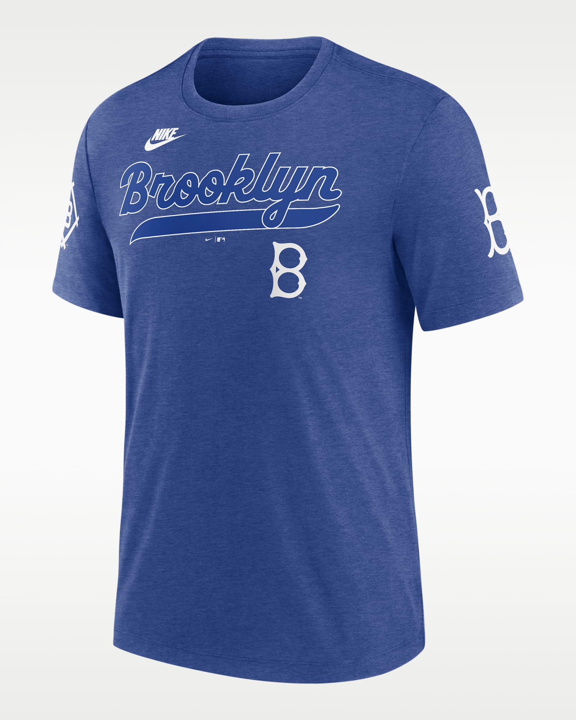 Brooklyn Dodgers Cooperstown Eras Men's Nike MLB T-Shirt - Blue Heather
