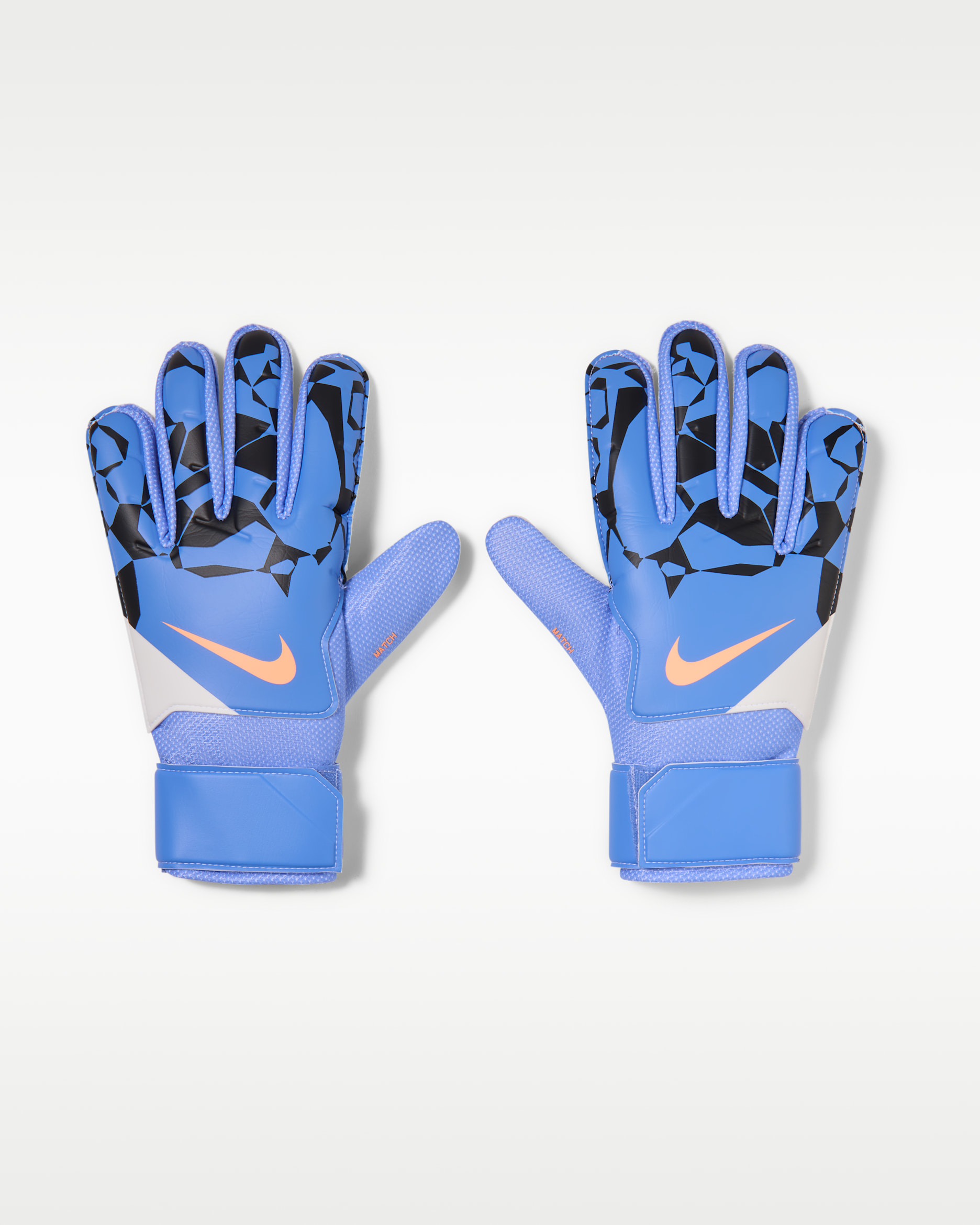 Gants de football pour gardien de but Nike Match - Royal Pulse/Noir/Orange Pulse