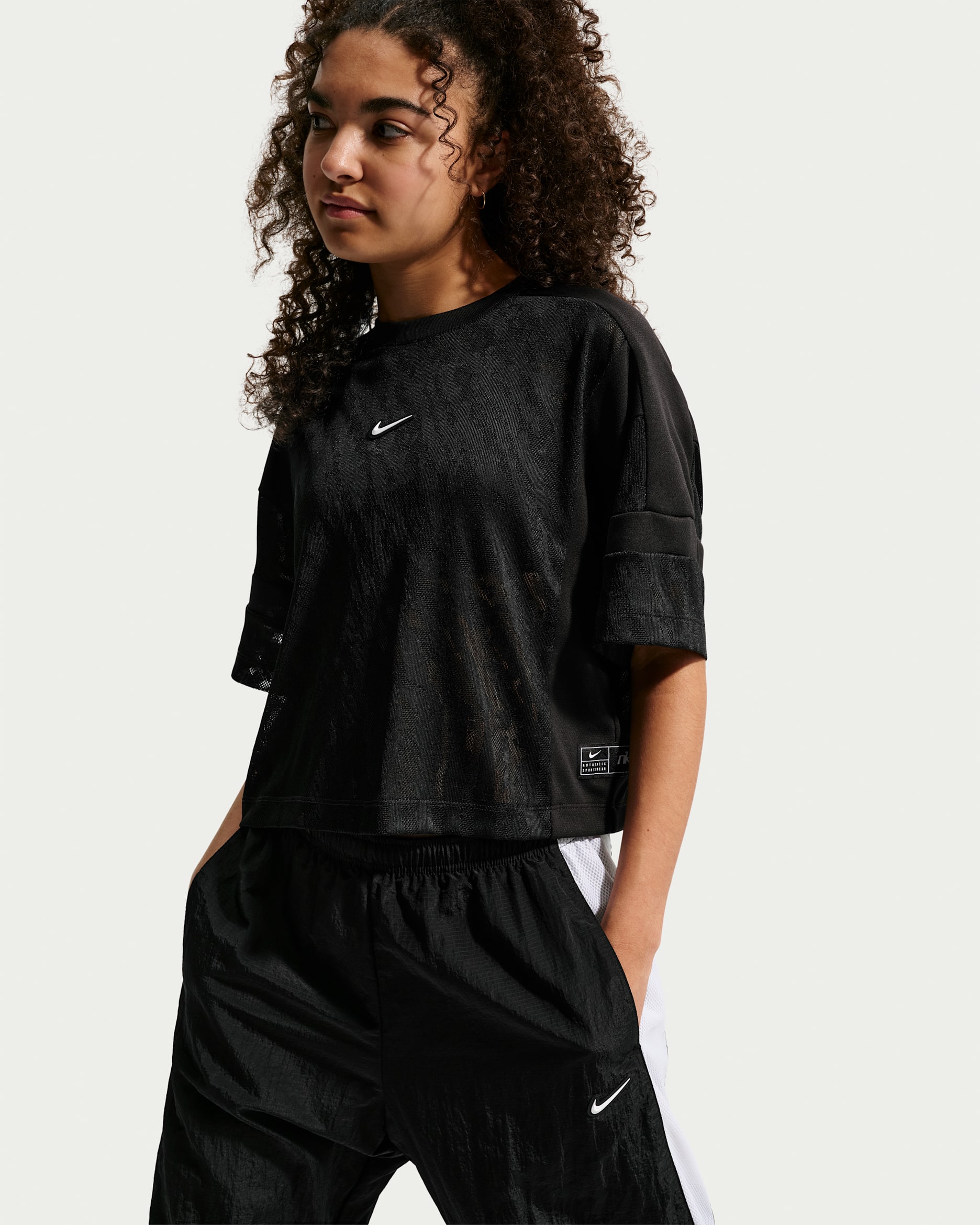 Top da danza in mesh Nike Sportswear - Ragazza - Nero