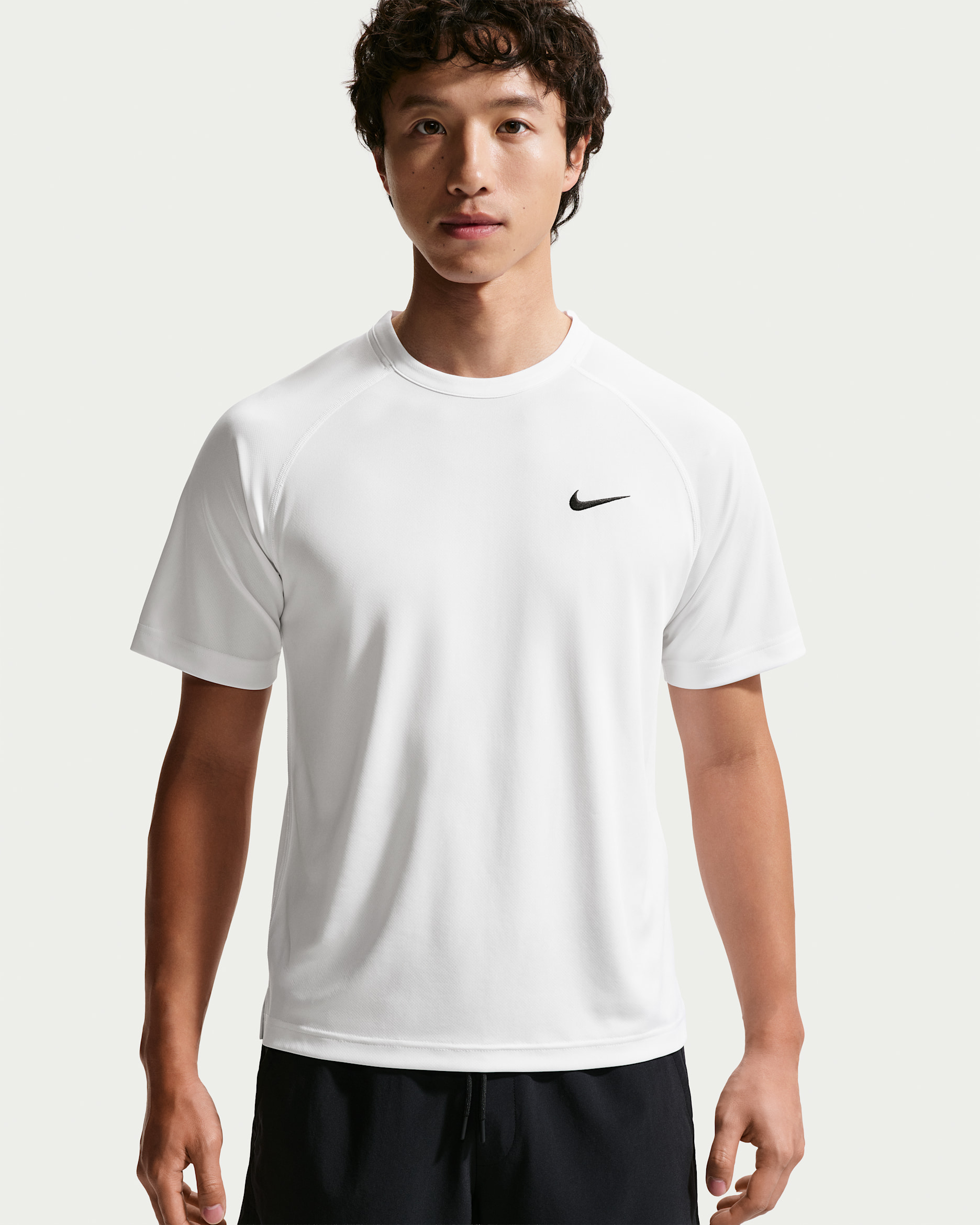 Nike Flex メンズ Dri-FIT ショートスリーブ トレーニングトップス - ホワイト/ブラック