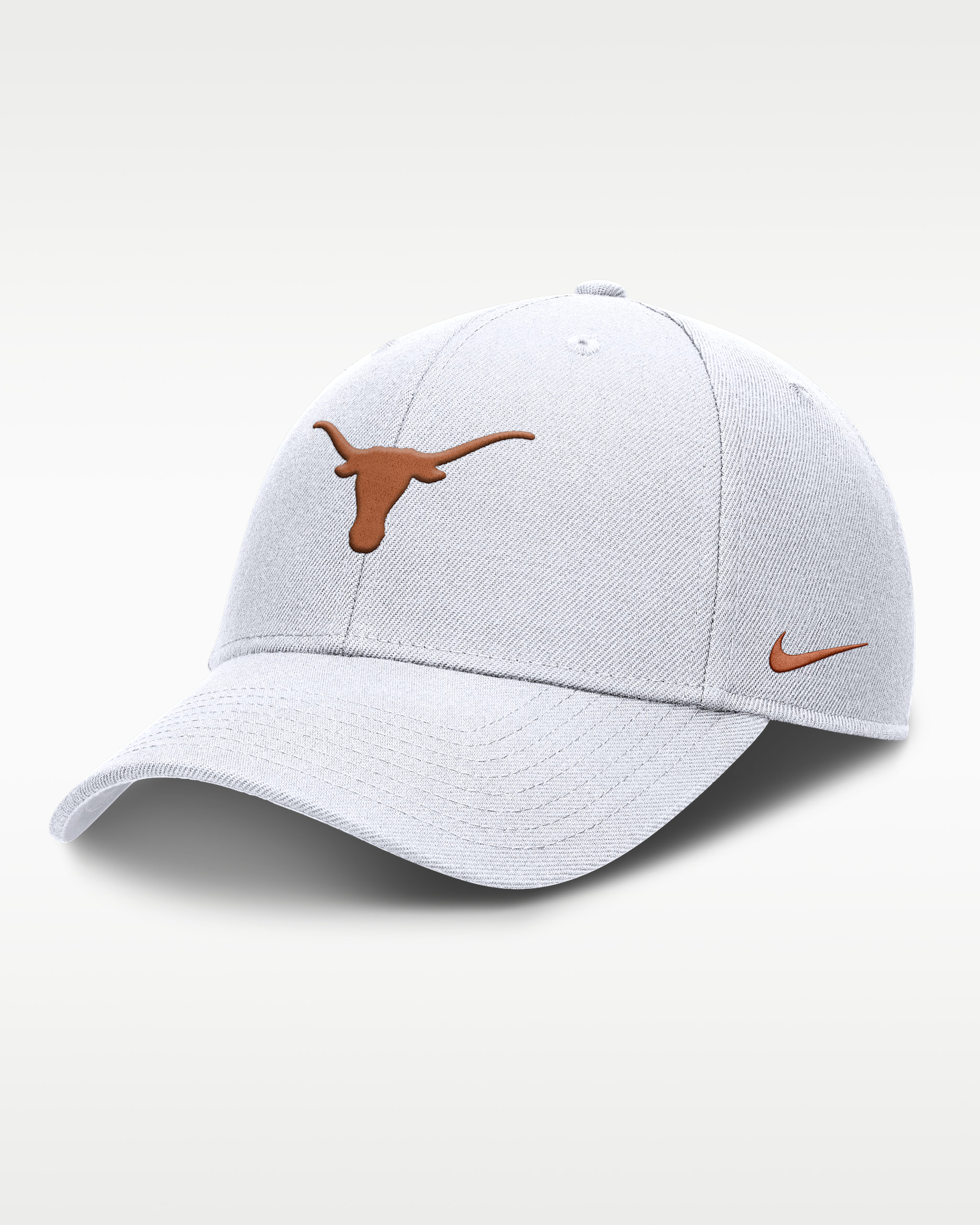 Gorra de rejilla universitaria Nike Dri-FIT ajustable para hombre Texas On-Field Rise Gameday - Blanco