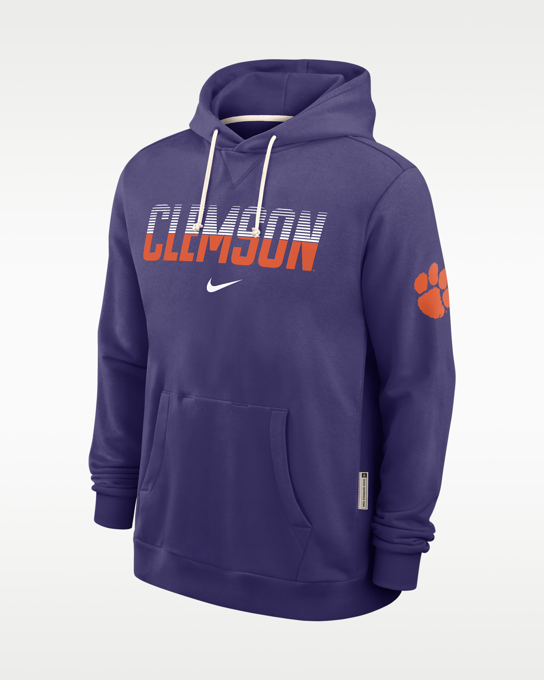 Sudadera con gorro sin cierre universitaria Nike Dri-FIT para hombre Clemson Sideline Standard Issue - Orquídea nuevo