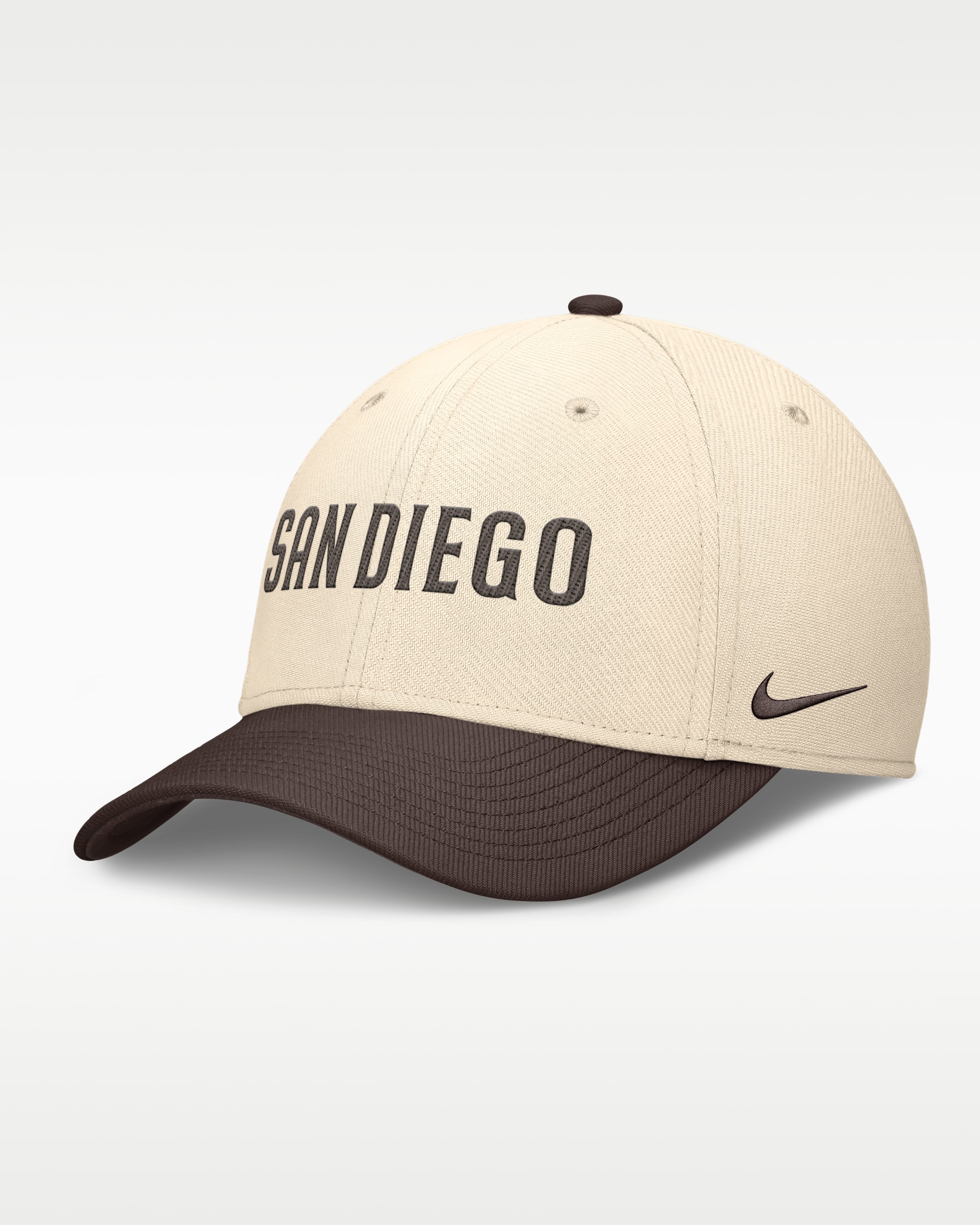 San Diego Padres Statement Rise Swoosh Men's Nike Dri-FIT MLB Hat - Natural