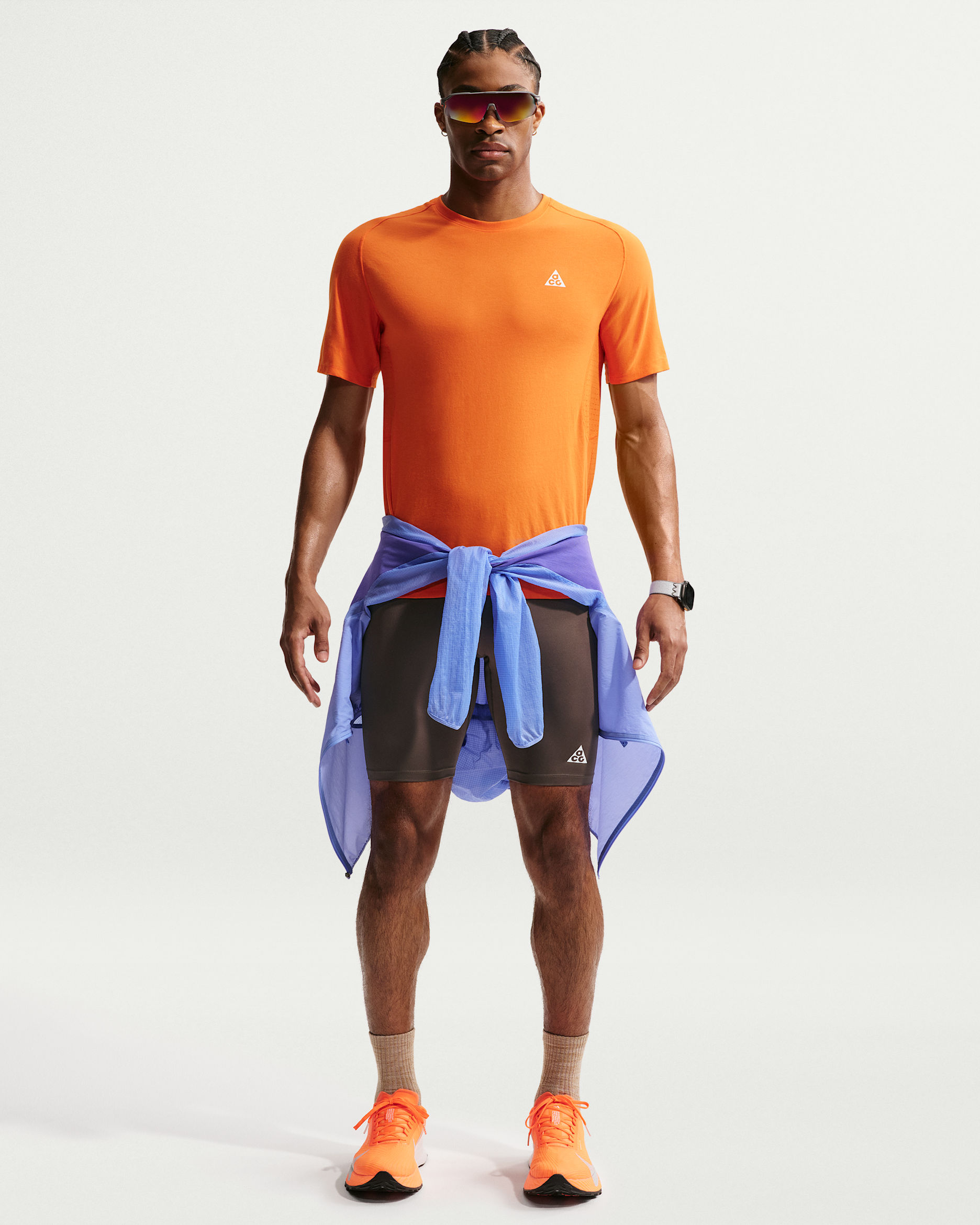 Nike ACG "Lava Loops" Men's Dri-FIT ADV 1/2-Length Trail Running Tights - Ironstone/Summit White