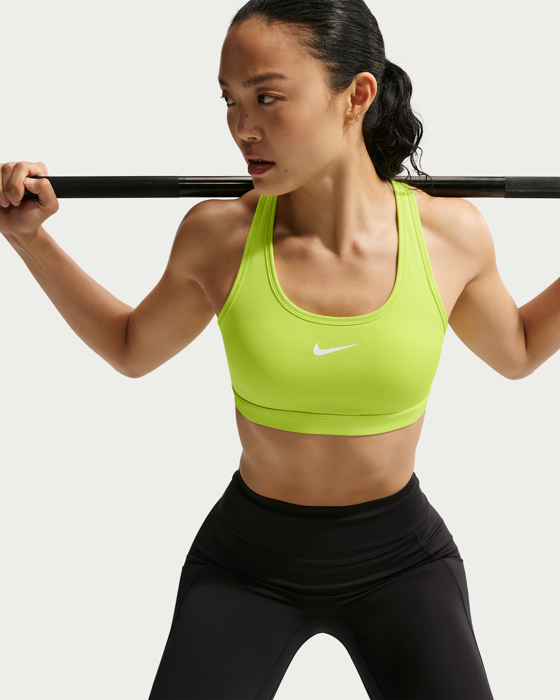 Nike Swoosh Medium-Support Women's Padded Sports Bra - Cyber/White