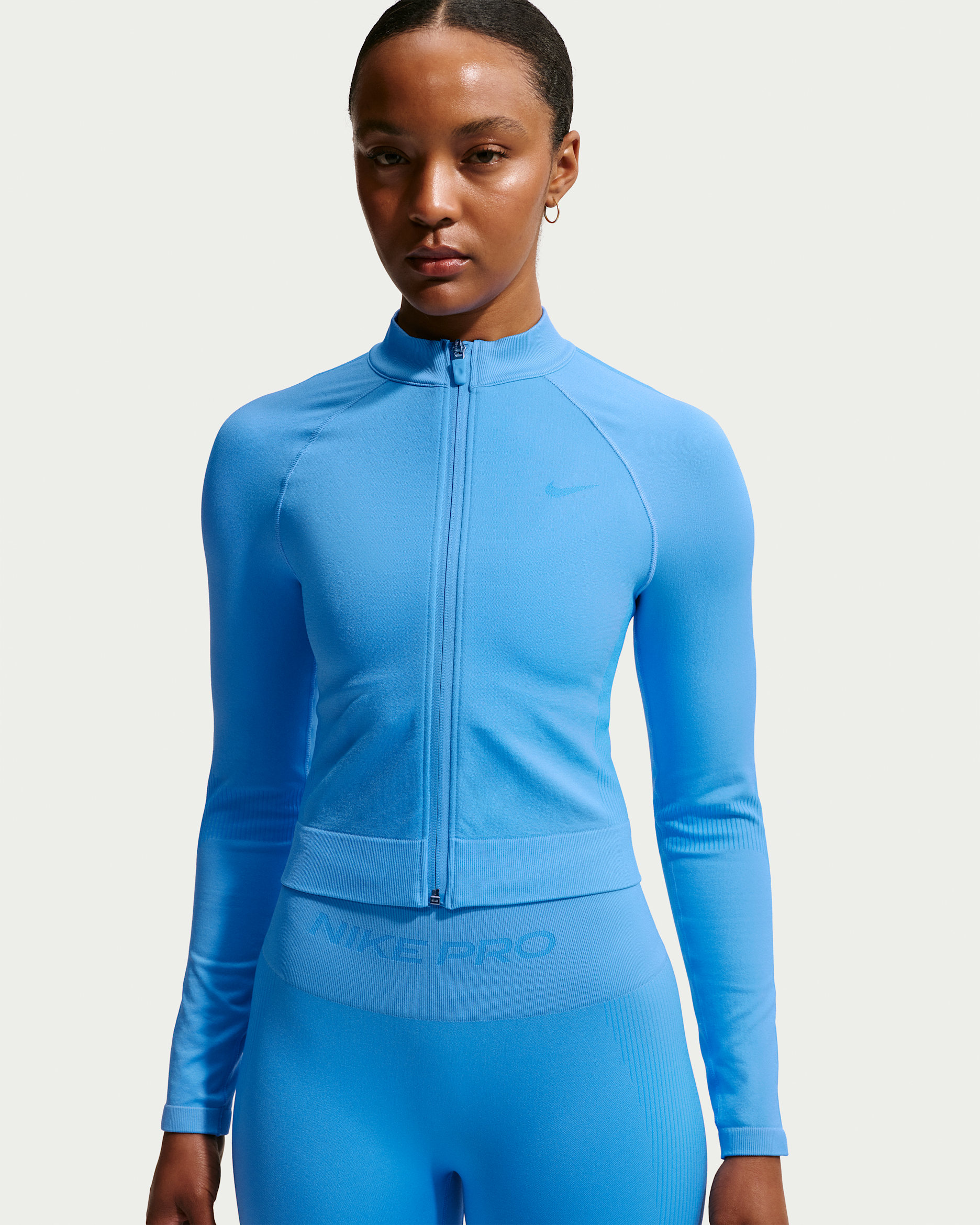 Nike Pro Seamless Women's Full-Zip Training Top - University Blue