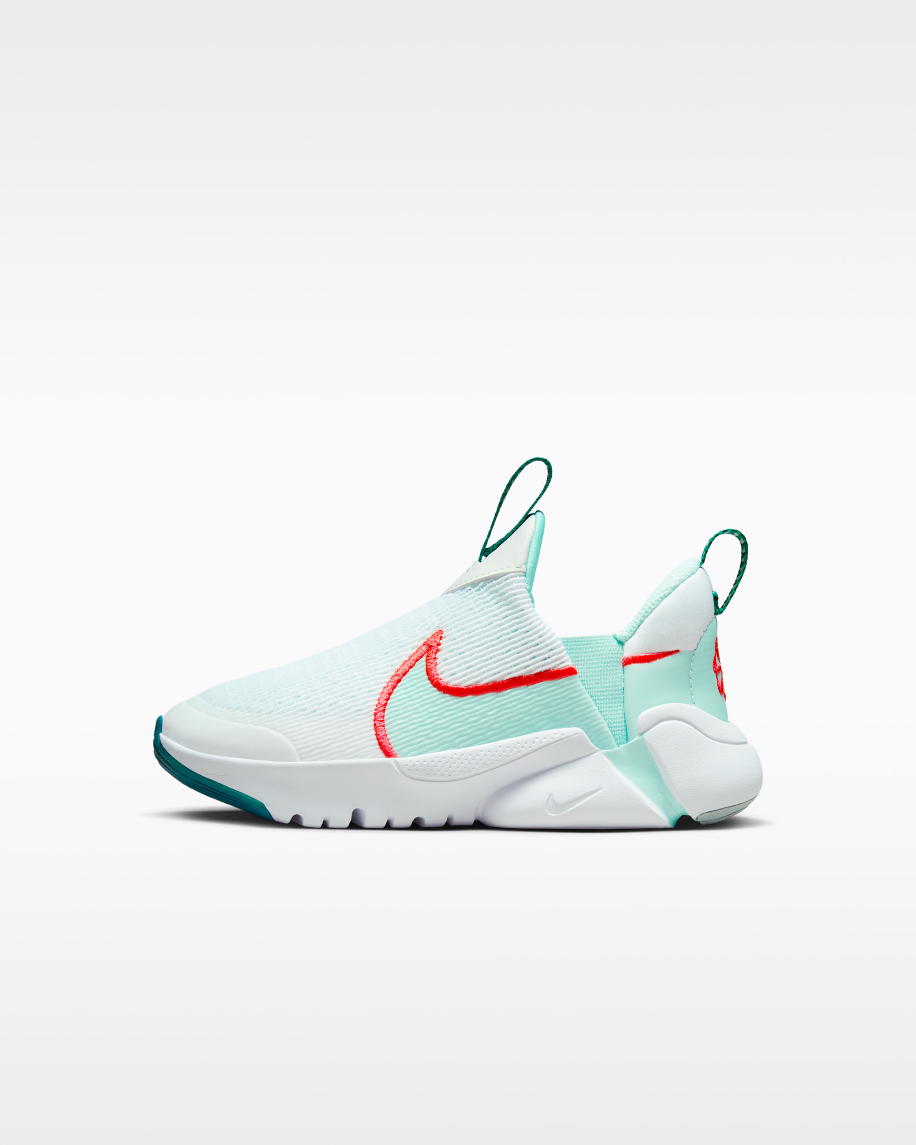 Nike Flex Plus 2 Younger Kids' Shoes - White/Jade Ice/Geode Teal/Siren Red