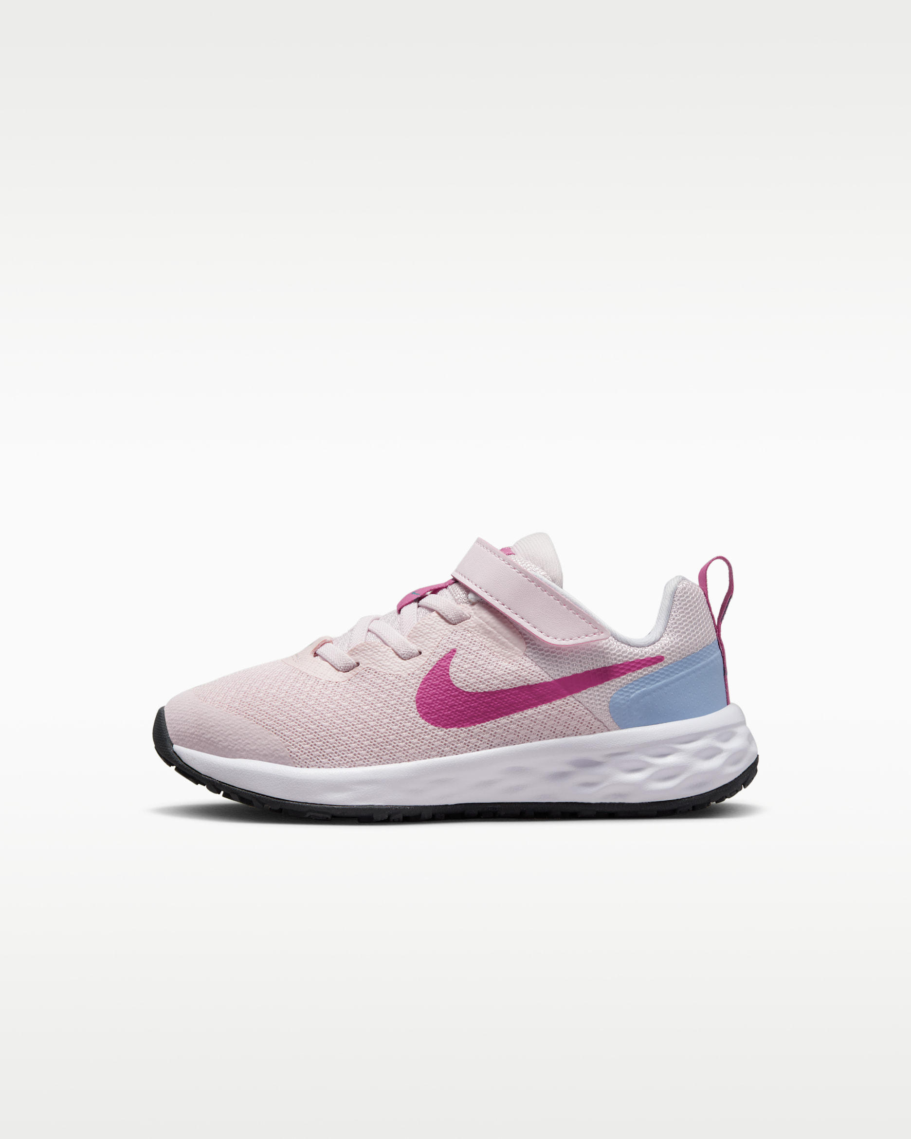 Tenis para niños de preescolar Nike Revolution 6 - Rosa perla/Cobalto felicidad/Gris fútbol/Fucsia cósmico