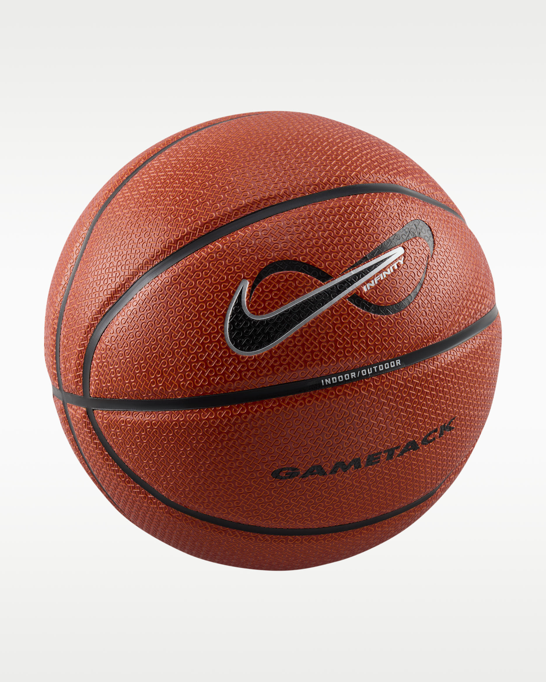 Basketboll Nike Infinity GameTack för inomhus-/utomhusbruk (ouppblåst) - Dark Amber Court/Svart/Metallic Silver/Svart