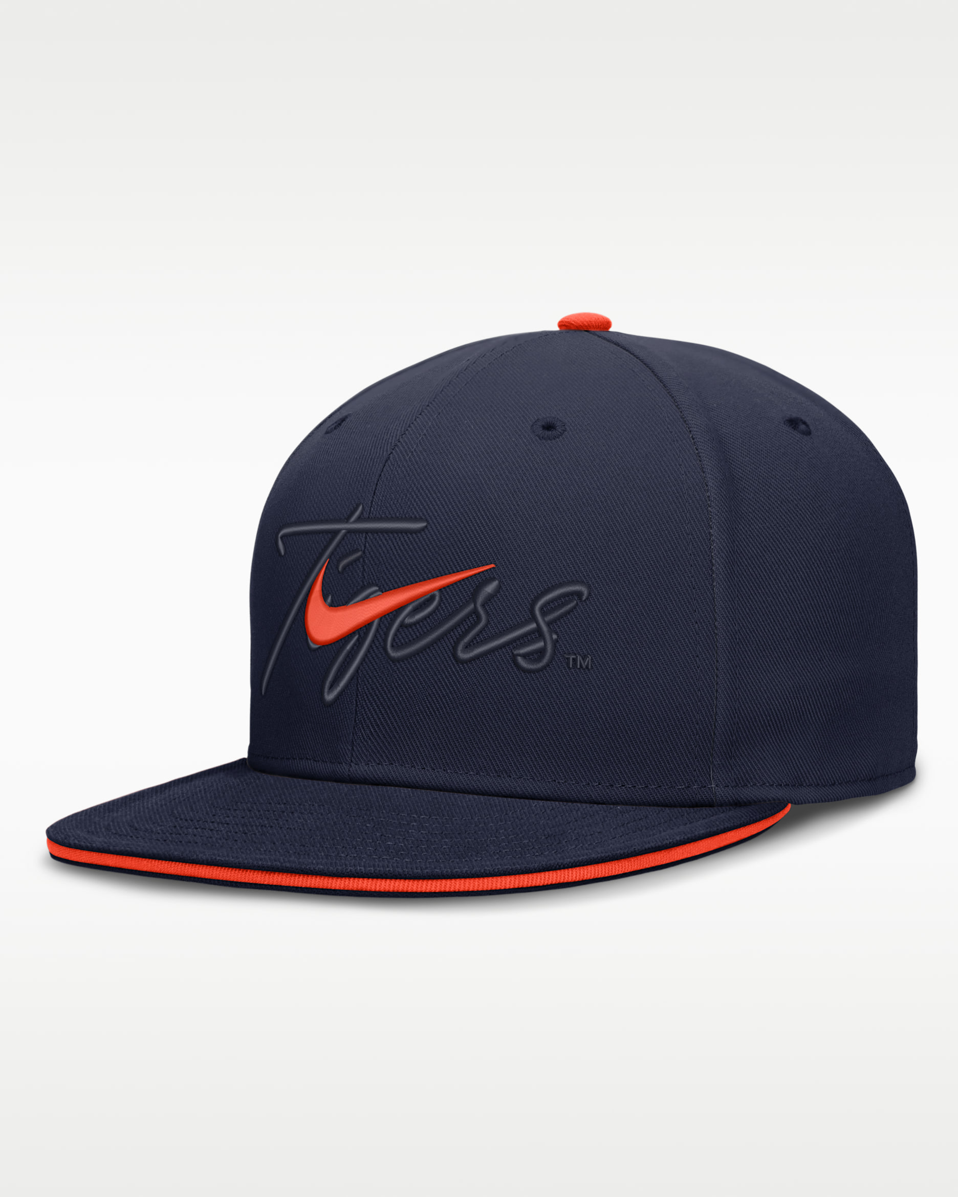 Gorra universitaria Nike Dri-FIT ajustada para hombre Auburn Pro - Azul marino
