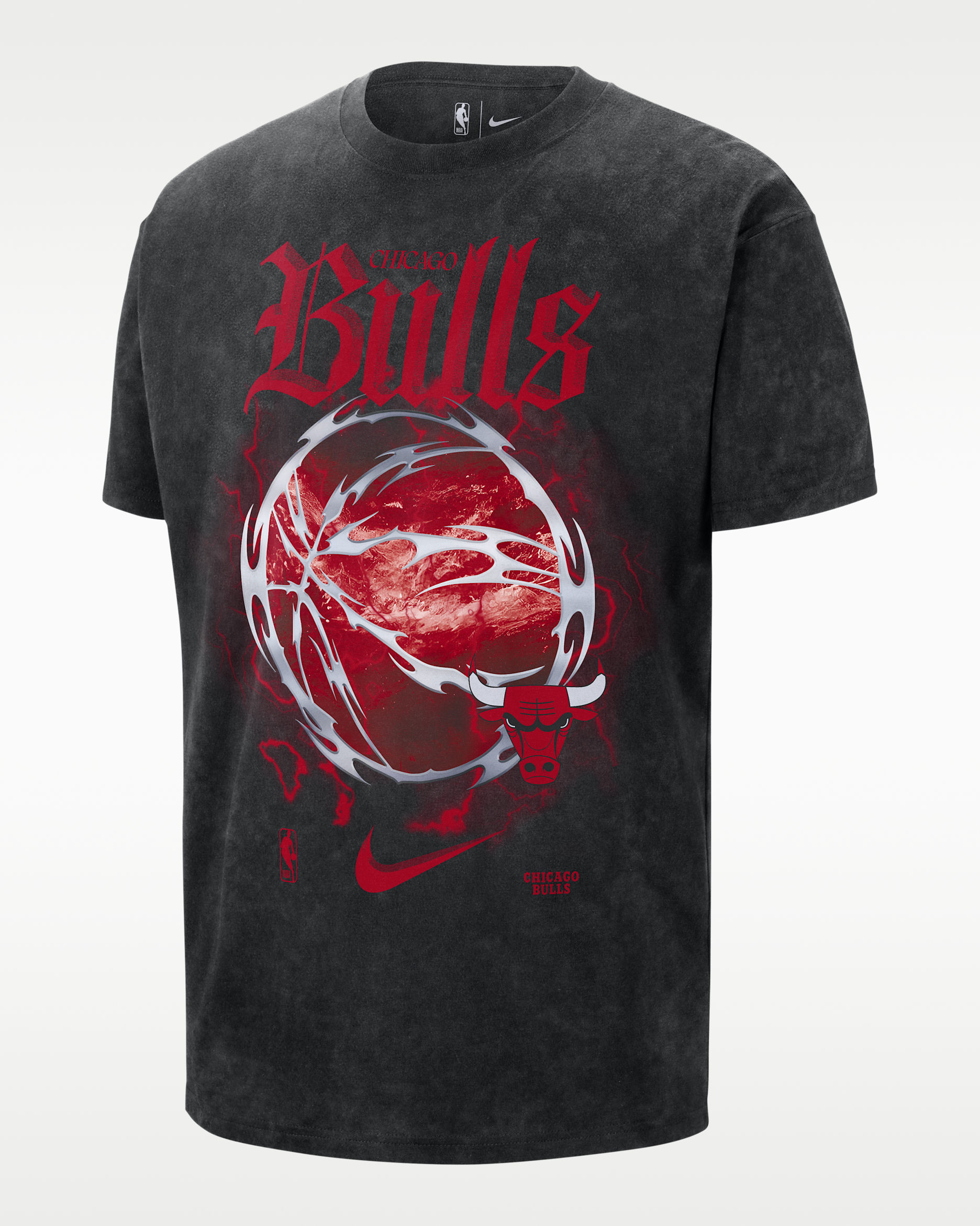 Chicago Bulls Courtside "Halloween" Men's Nike NBA Max90 T-Shirt - Black