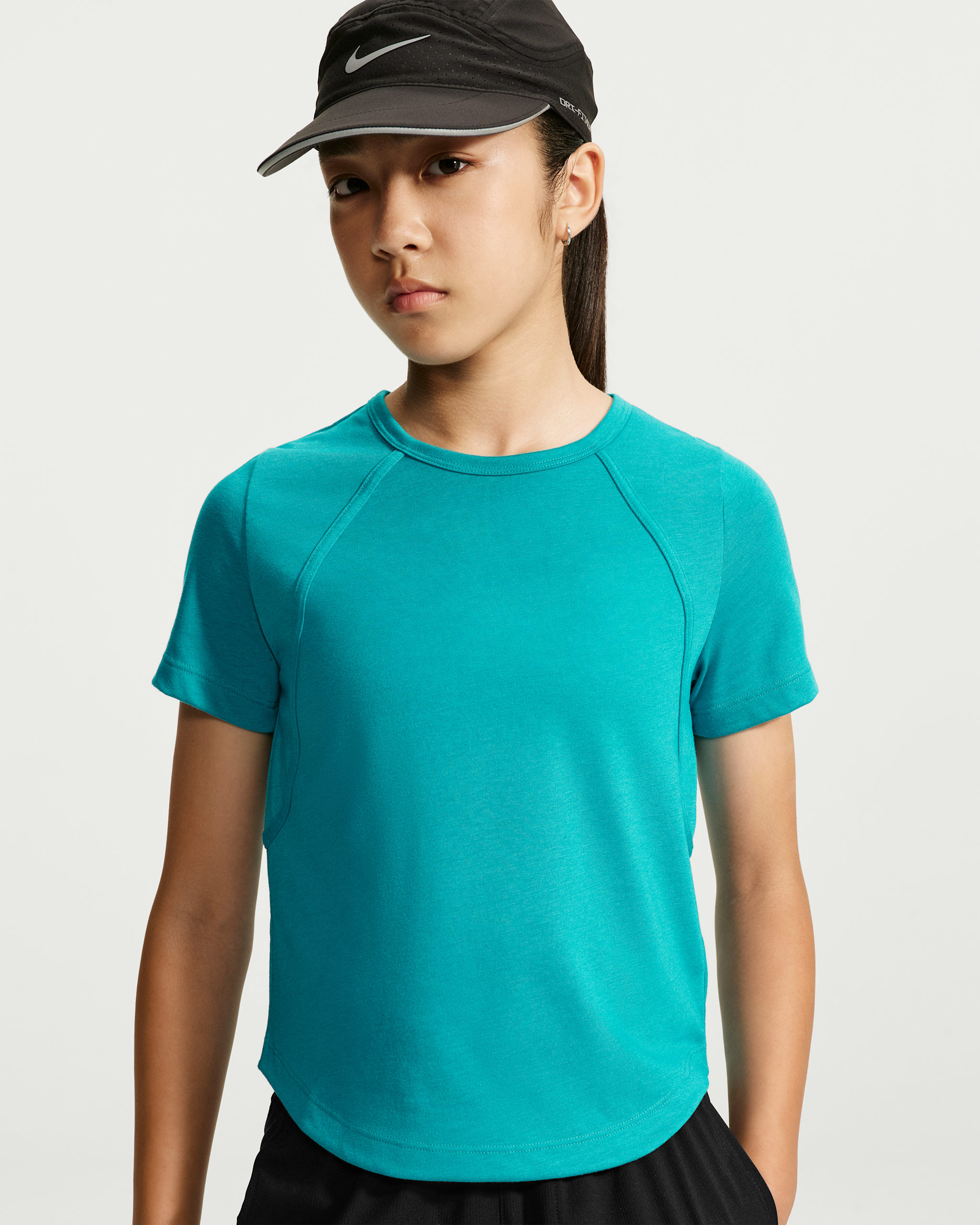 Nike Tempo 大童 (女童) Dri-FIT 短袖上衣 - Energy/白色