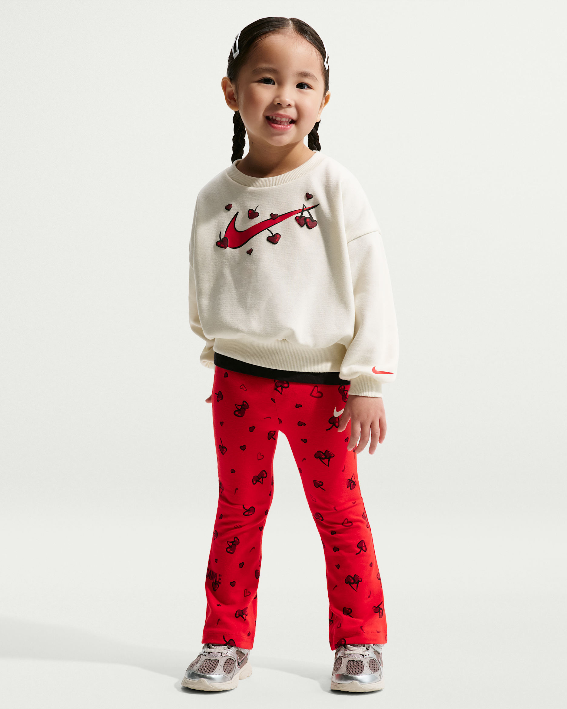 Nike Cherry Toddler Crew and Leggings Set - University Red