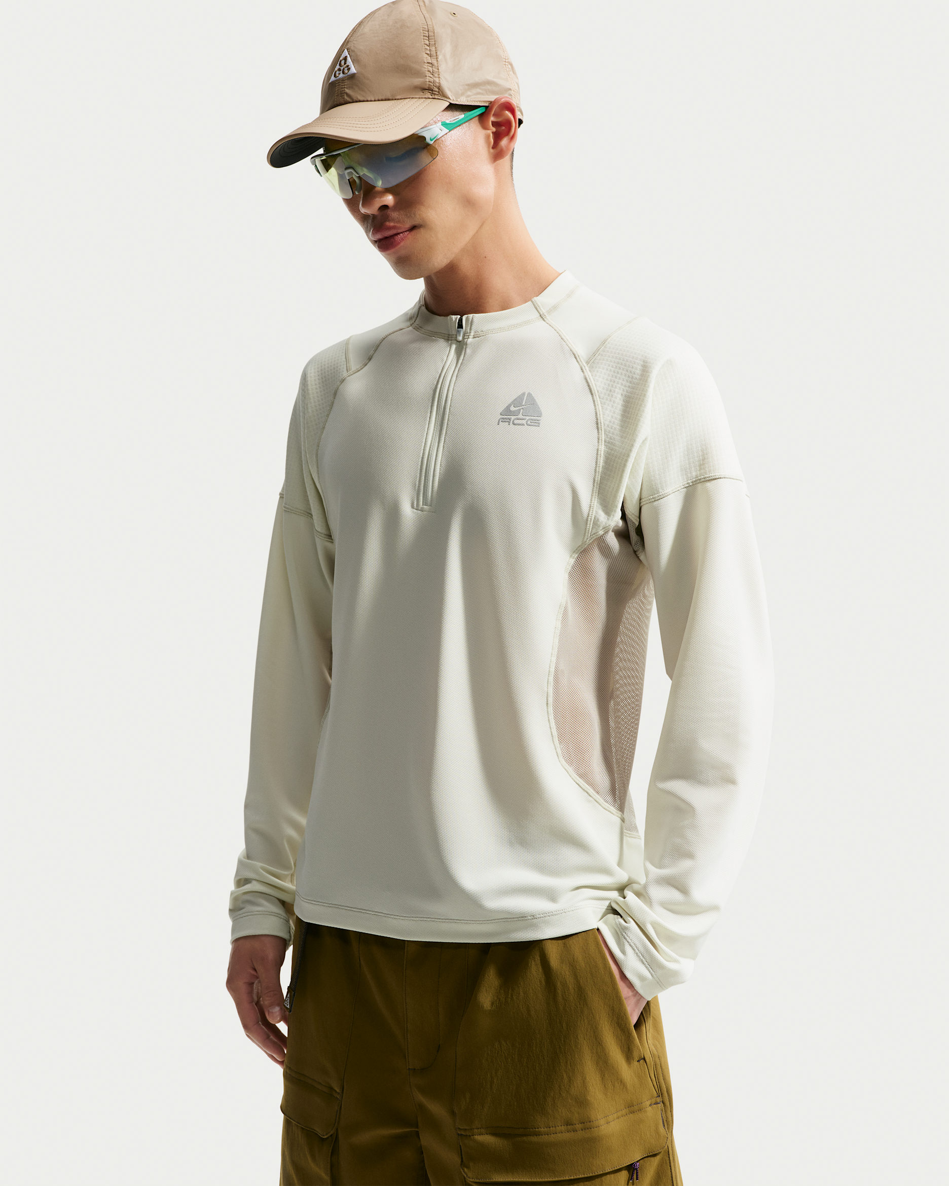 나이키 ACG '볼트' 드라이 핏 긴팔 탑 - 씨 글래스/스프루스 포그/서밋 화이트