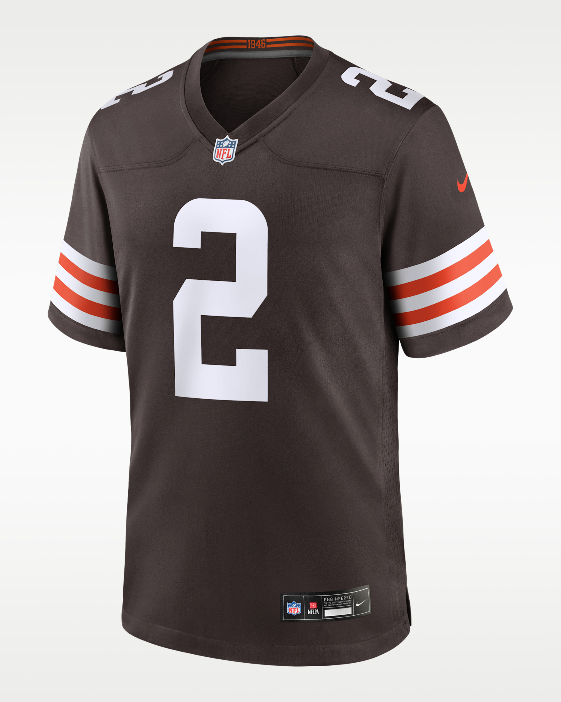 Jersey Nike de la NFL Game para hombre Shedeur Sanders Cleveland Browns - Marrón