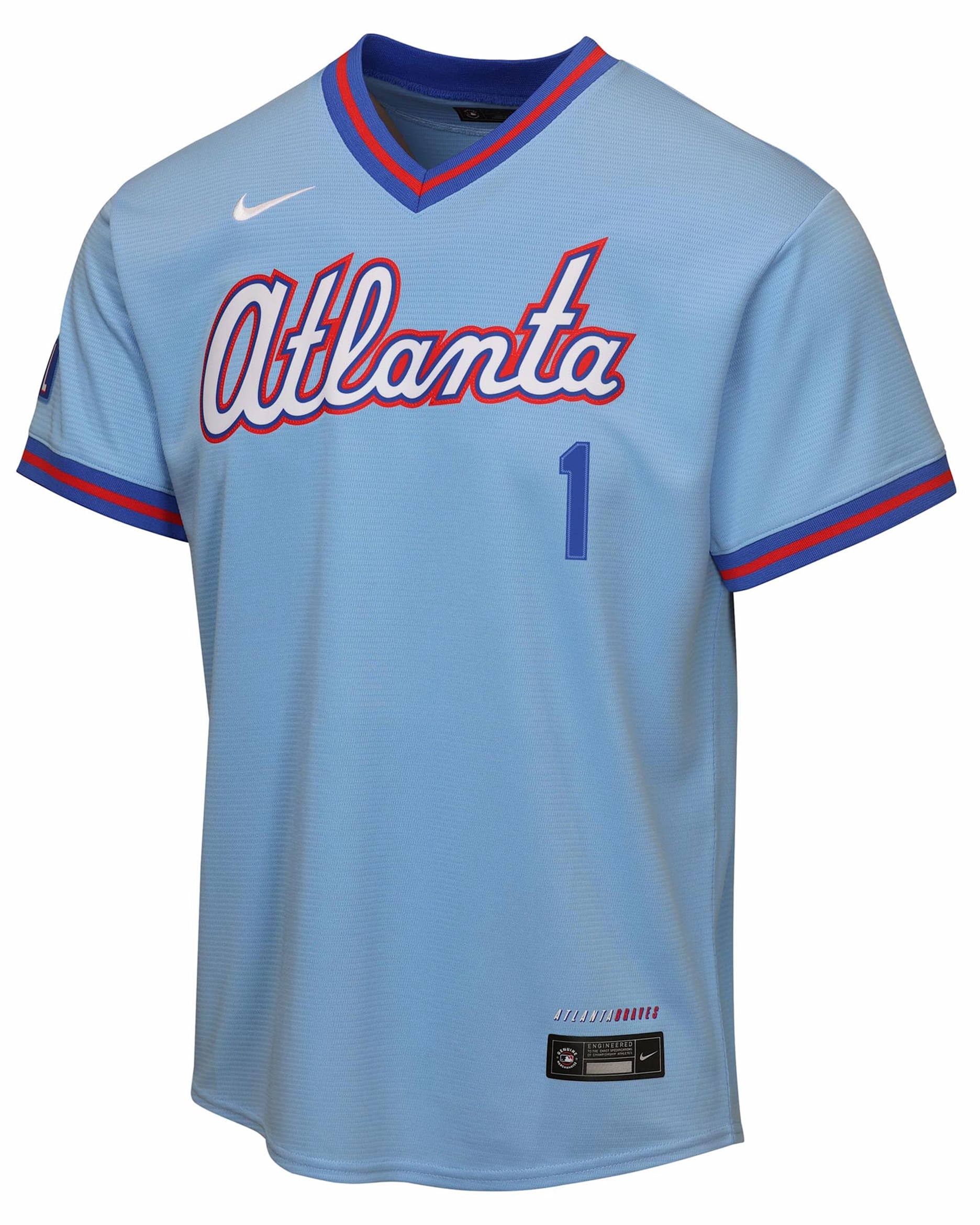 Ozzie Albies Atlanta Braves City Connect Big Kid's Nike MLB Stadium Jersey - Light Blue