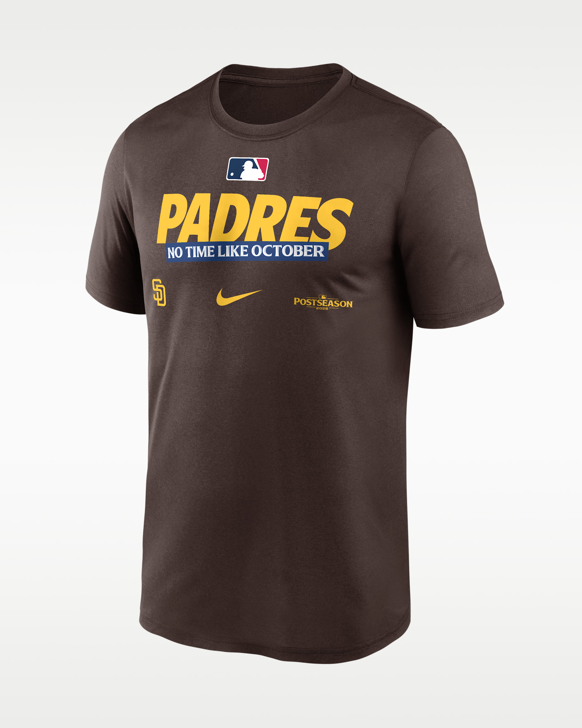 San Diego Padres 2026 Postseason Authentic Collection Legend Men's Nike Dri-FIT MLB T-Shirt - Brown