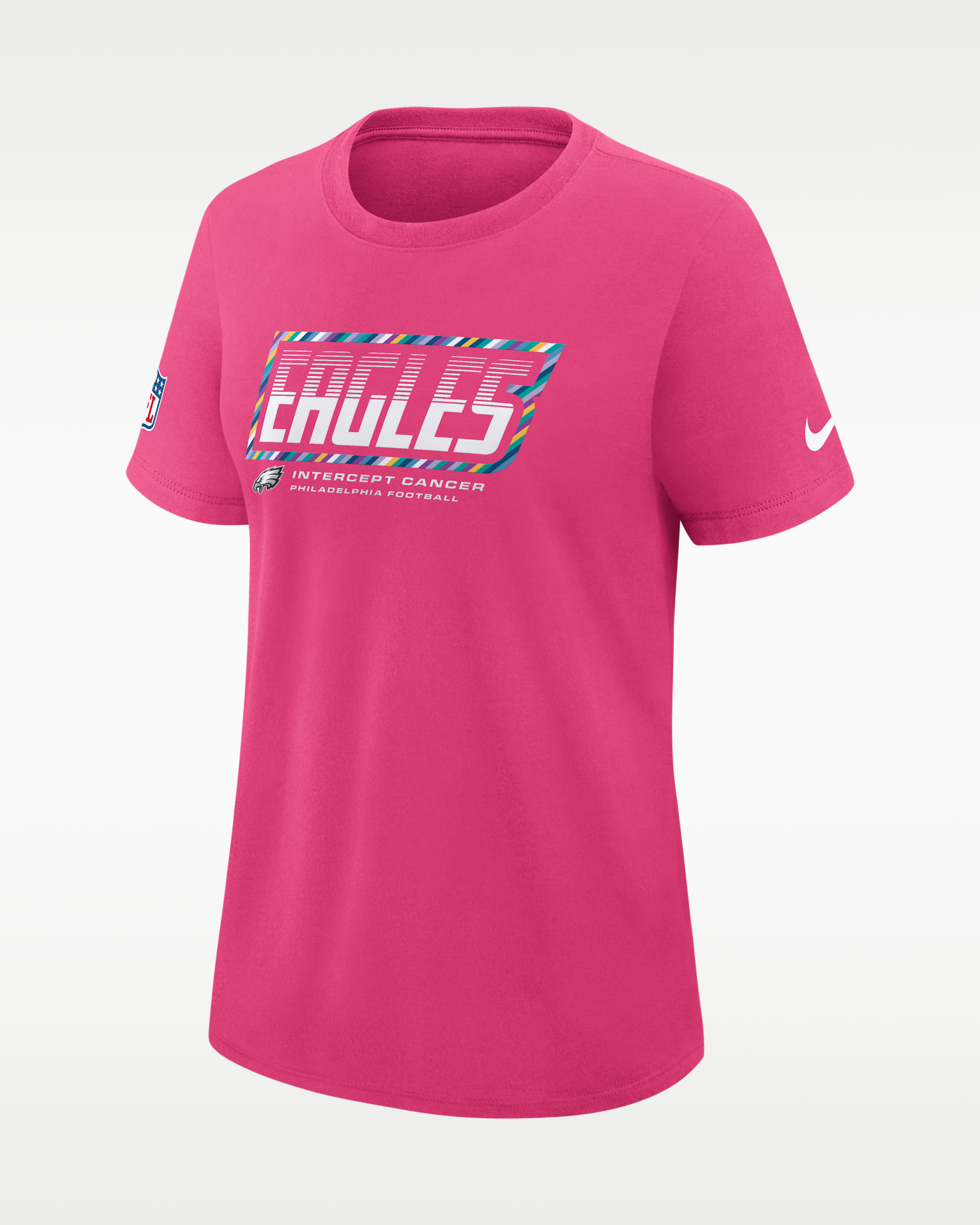 Philadelphia Eagles Crucial Catch Women's Nike Dri-FIT NFL T-Shirt - Pink