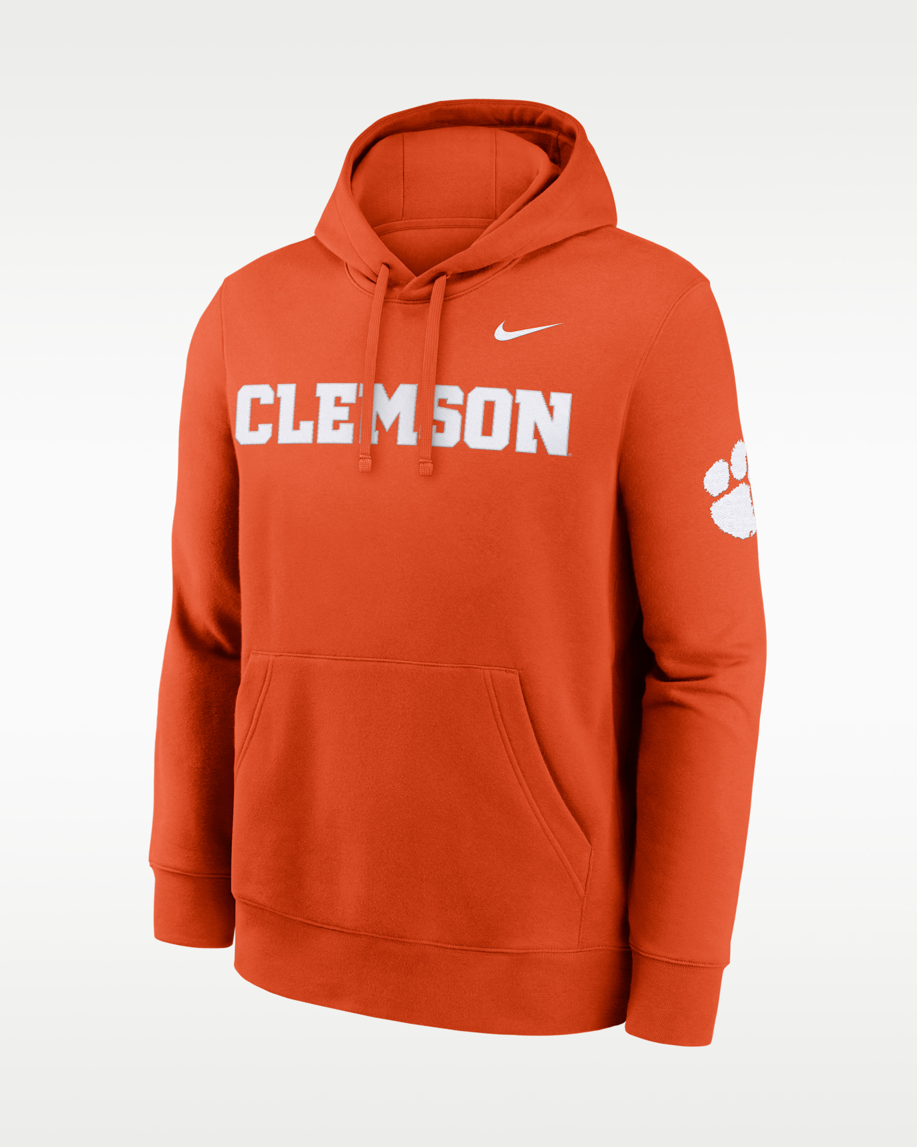 Clemson Sideline Club Men's Nike College Pullover Hoodie - University Orange