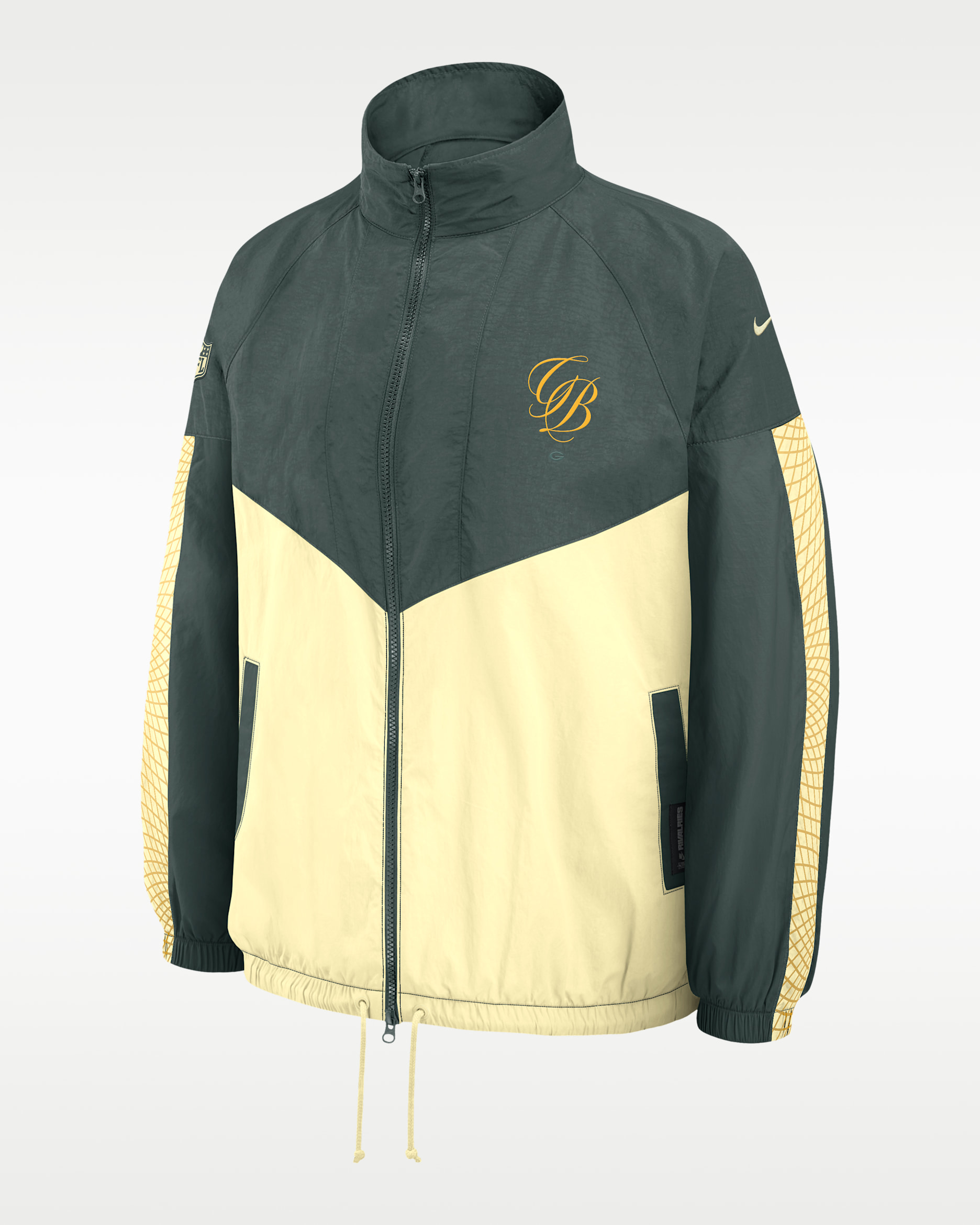 Green Bay Packers Rivalries Collection Women's Nike NFL Oversized Full-Zip Jacket - Vintage Green