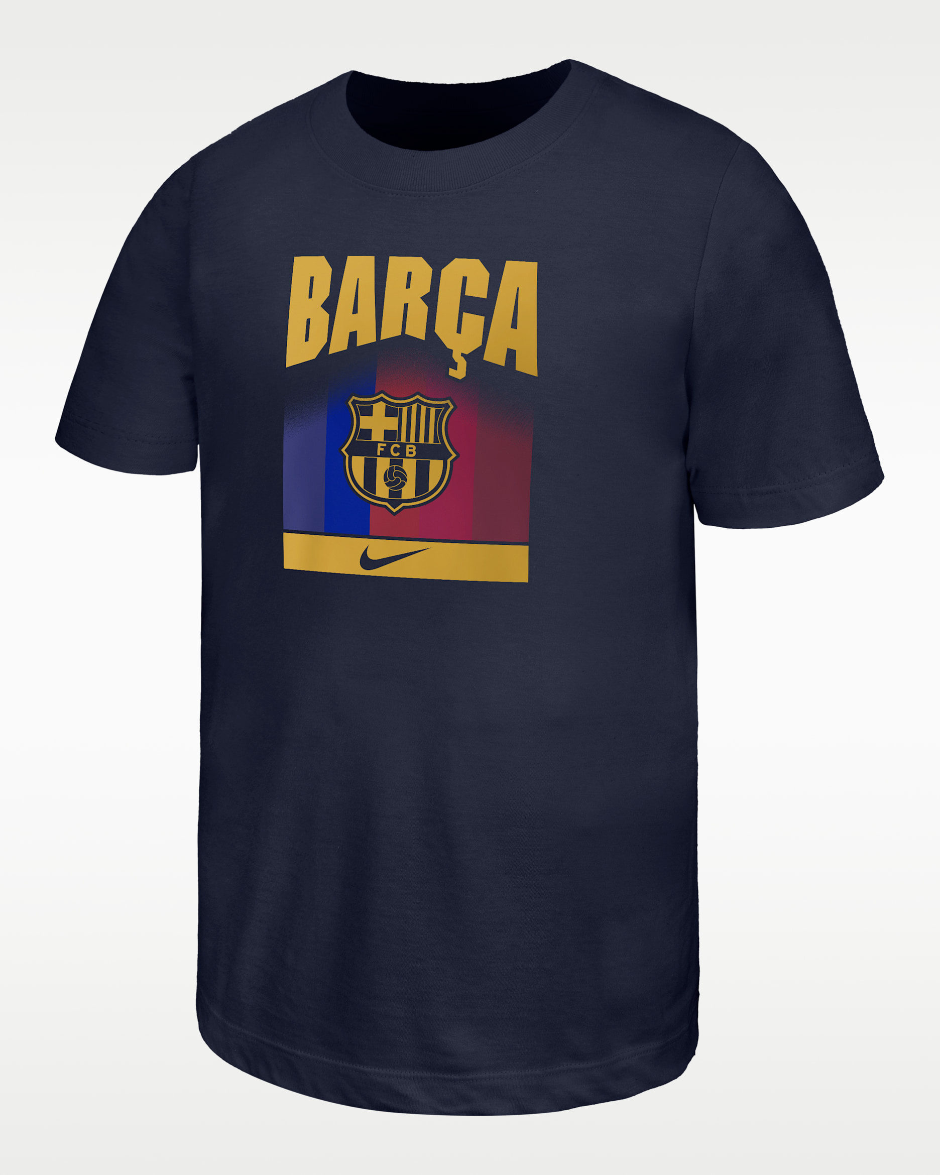 Barcelona Club Big Kids' Nike Short-Sleeve T-Shirt - College Navy