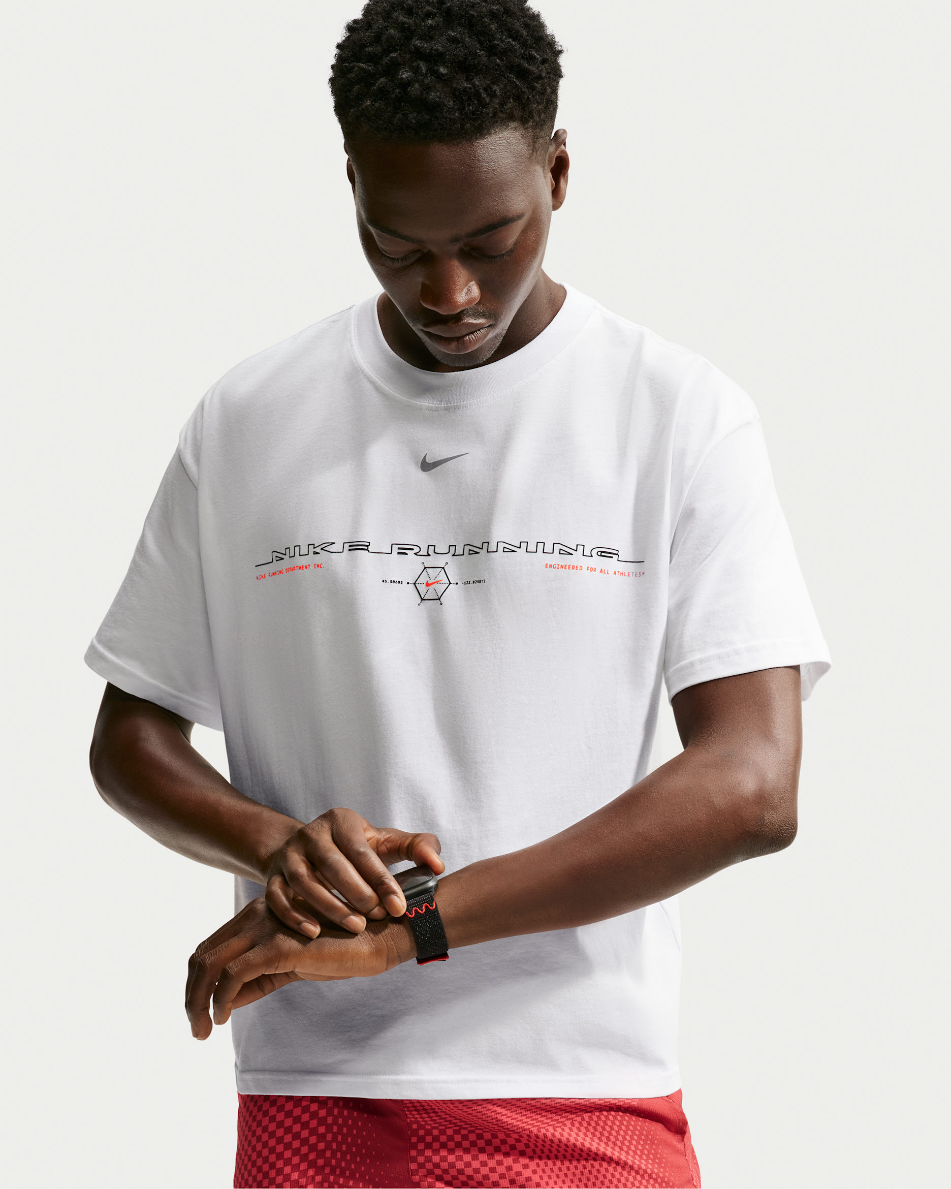 Playera de manga corta para hombre Nike - Blanco/Plata reflejante
