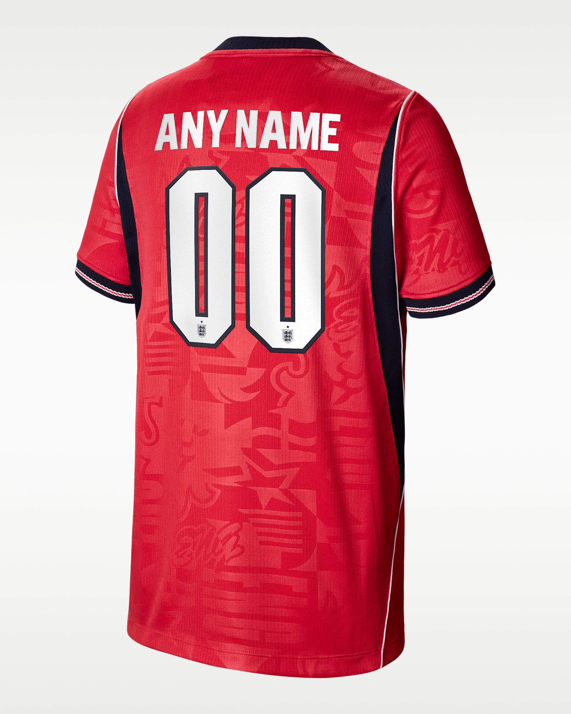 England 2026 Stadium Away Big Kids' Nike Dri-FIT Soccer Replica Custom Jersey By You - Speed Red