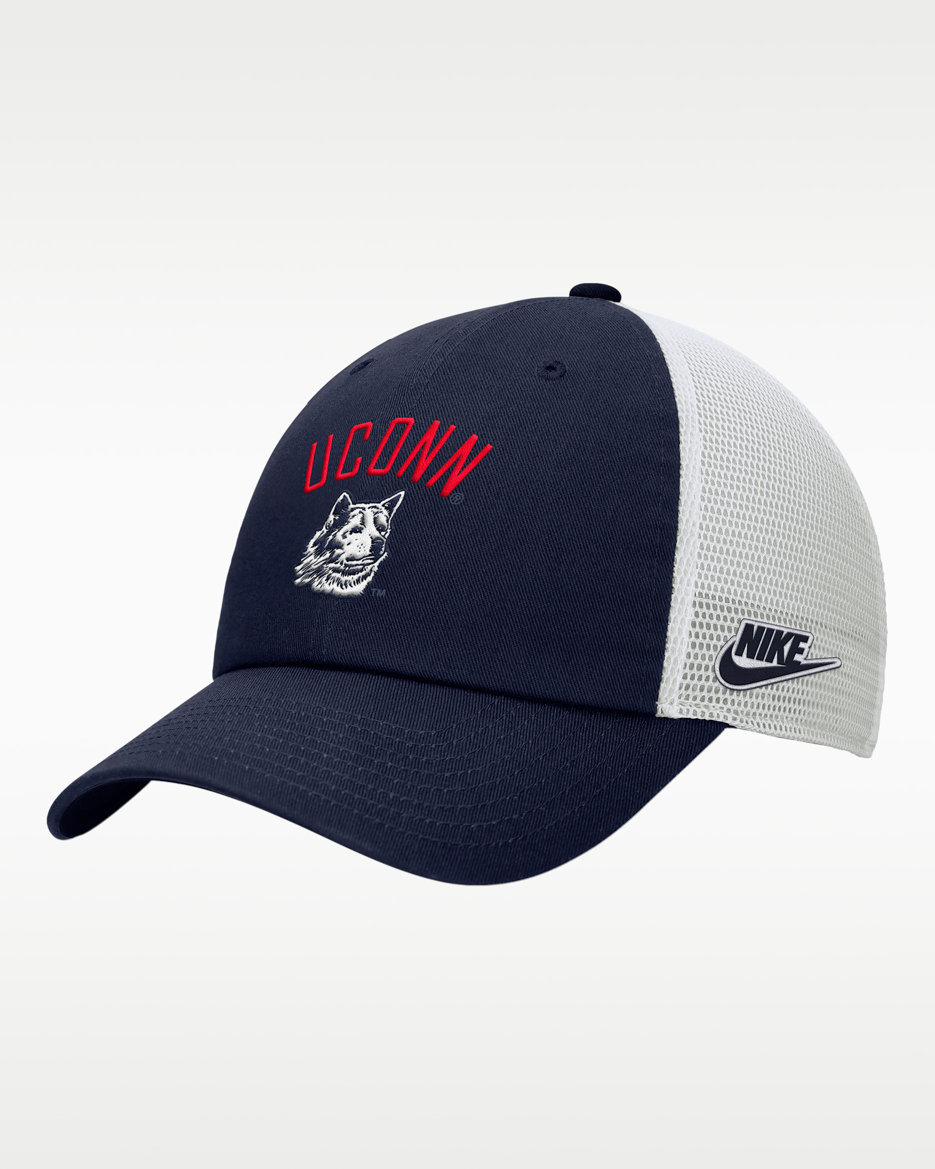 Nike College (UConn) Unstructured Trucker Cap - College Navy