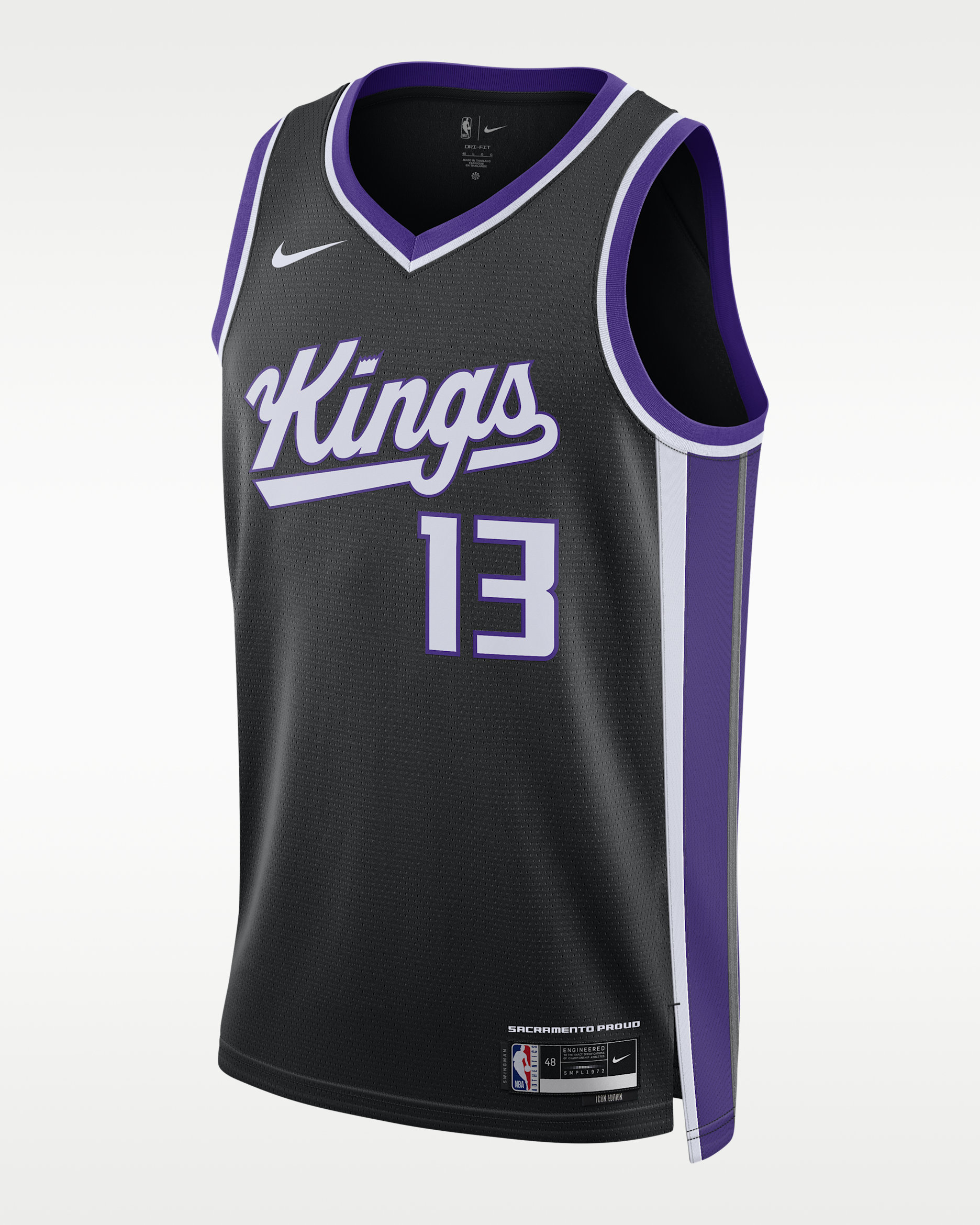 Sacramento Kings Icon Edition Nike Dri-FIT NBA Swingman Jersey - Black