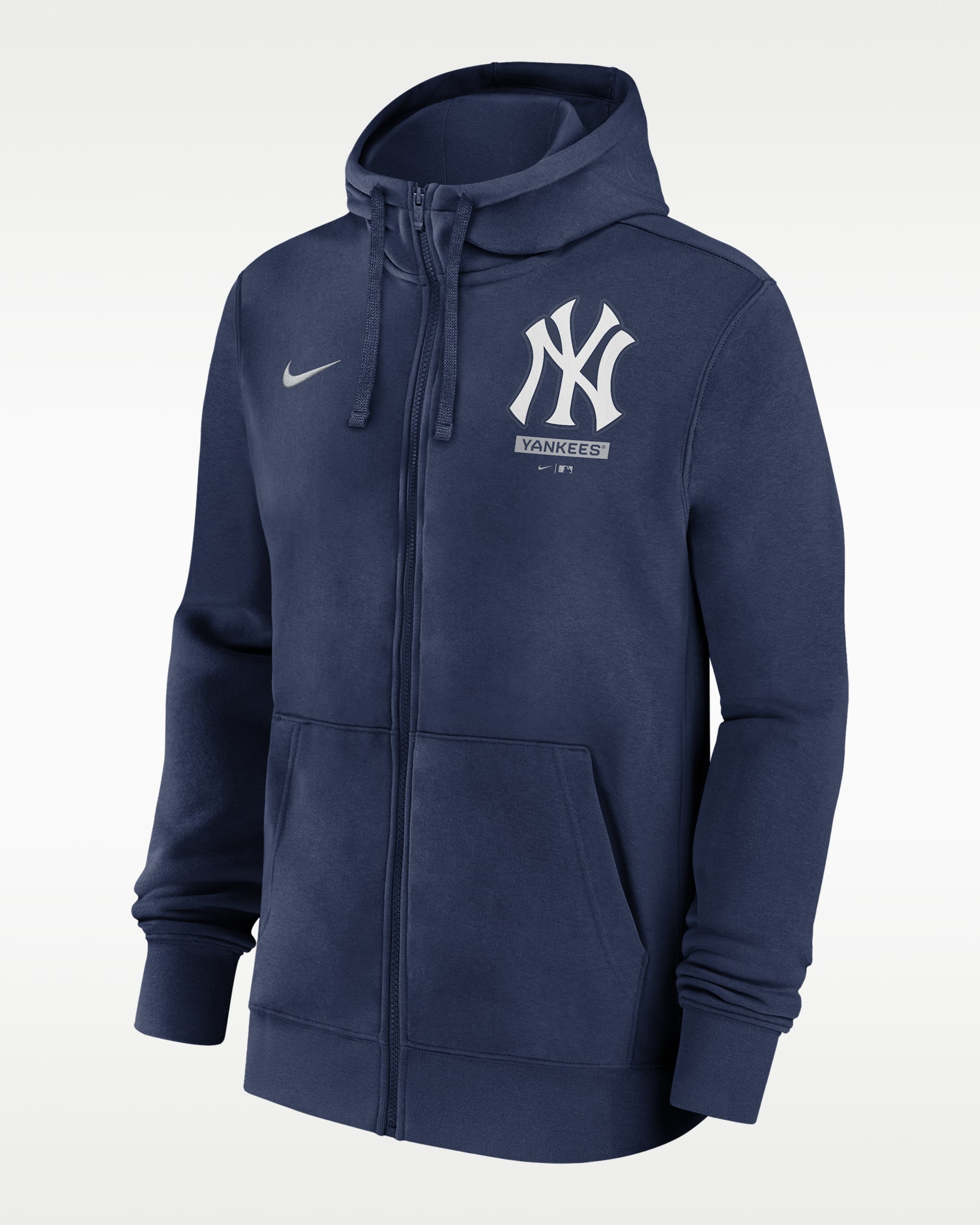 New York Yankees Lockup Men's Nike MLB Full-Zip Hoodie - Midnight Navy