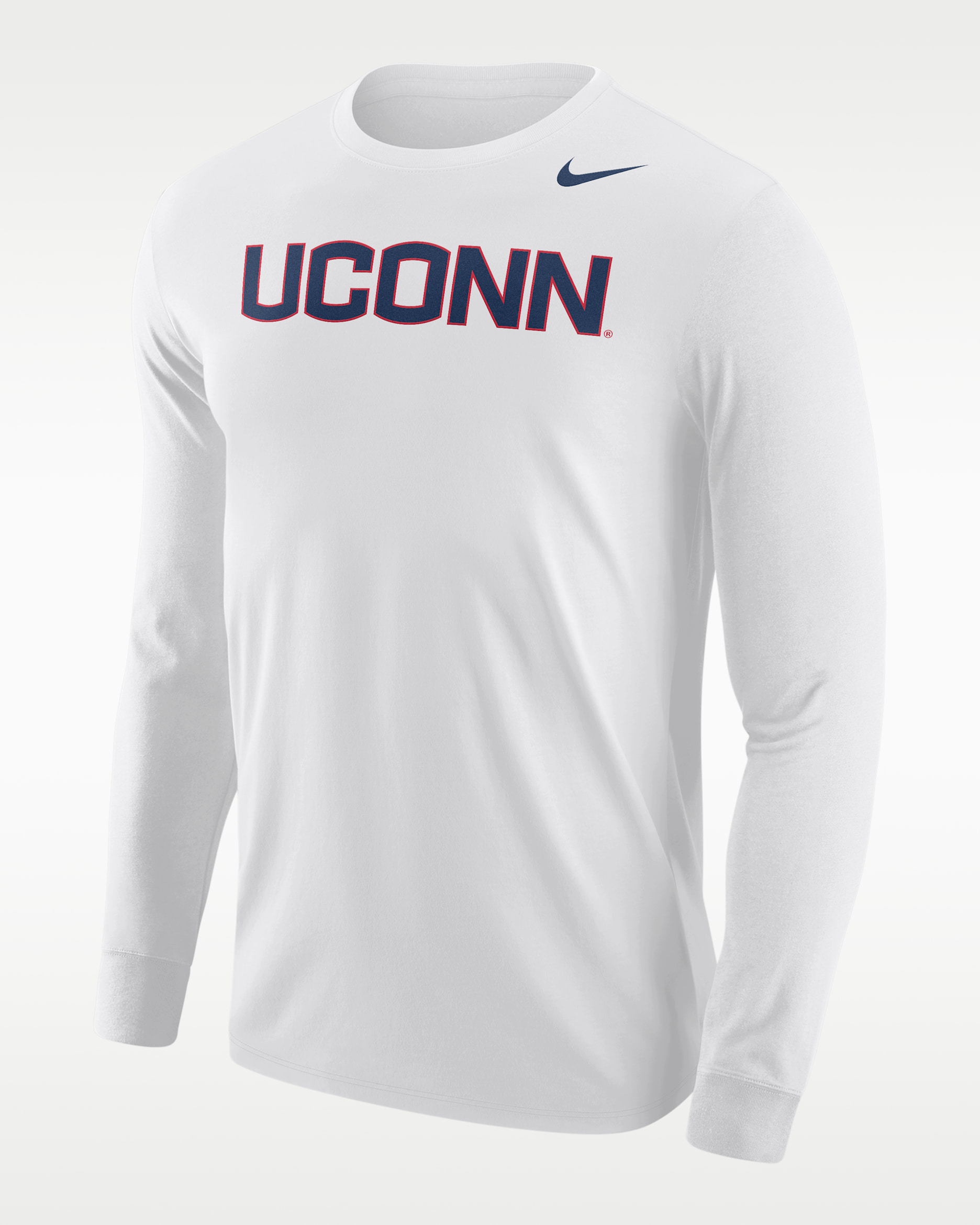 Connecticut Huskies Men's Nike Football Long-Sleeve T-Shirt - White