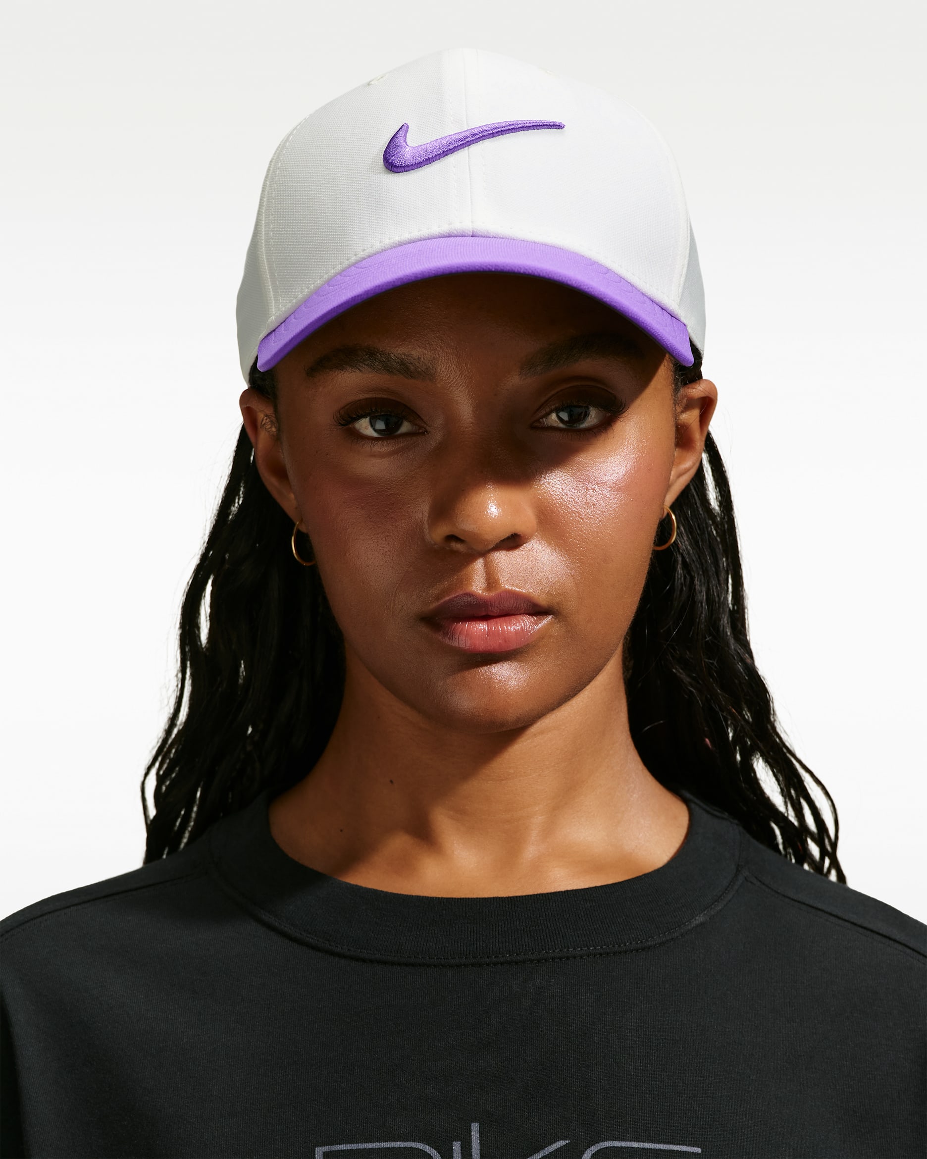 Nike Dri-FIT Club Structured Swoosh Cap - Sail/Action Grape