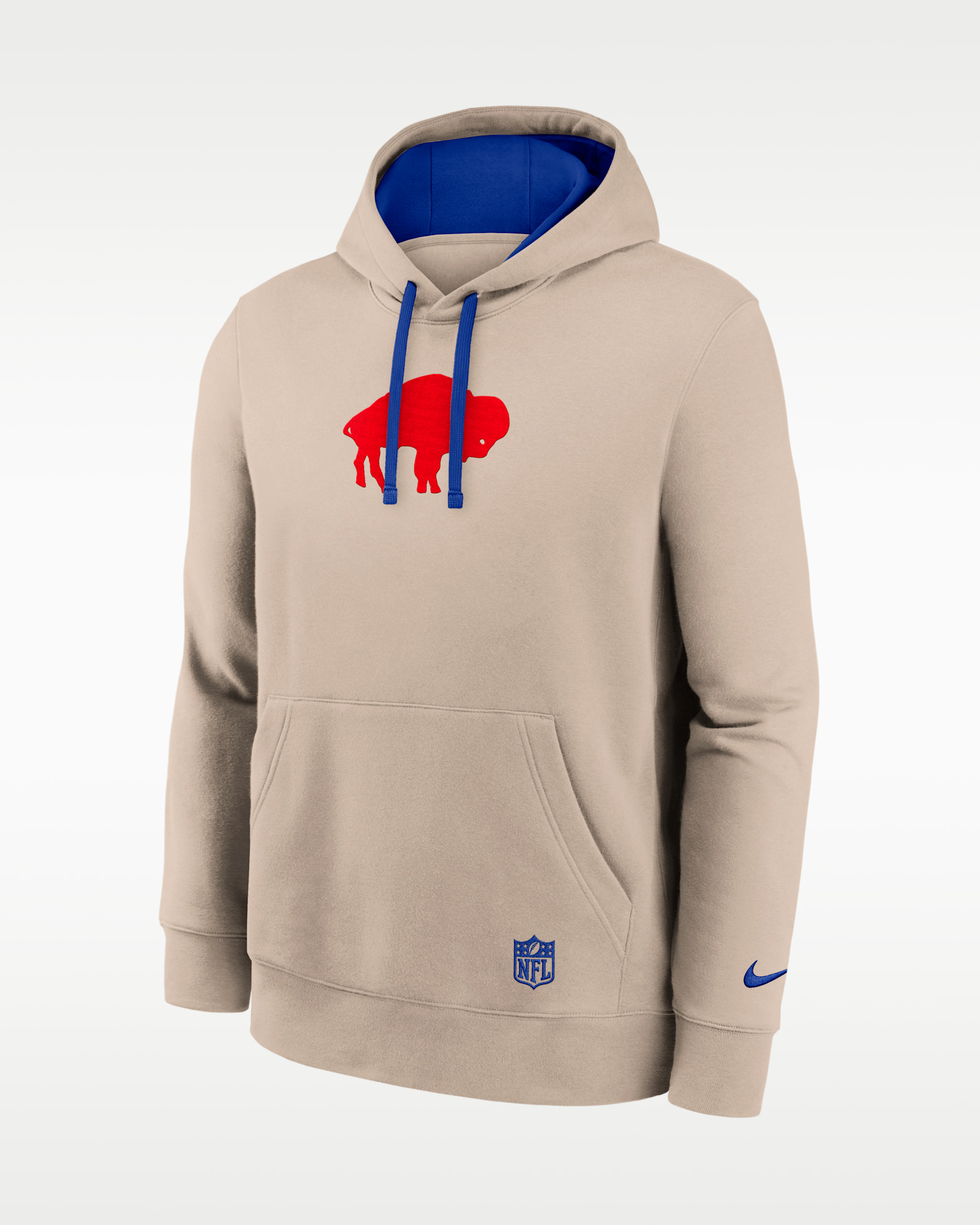 Sudadera con gorro sin cierre Nike de la NFL para hombre Buffalo Bills Rewind Club - Arena/Royal
