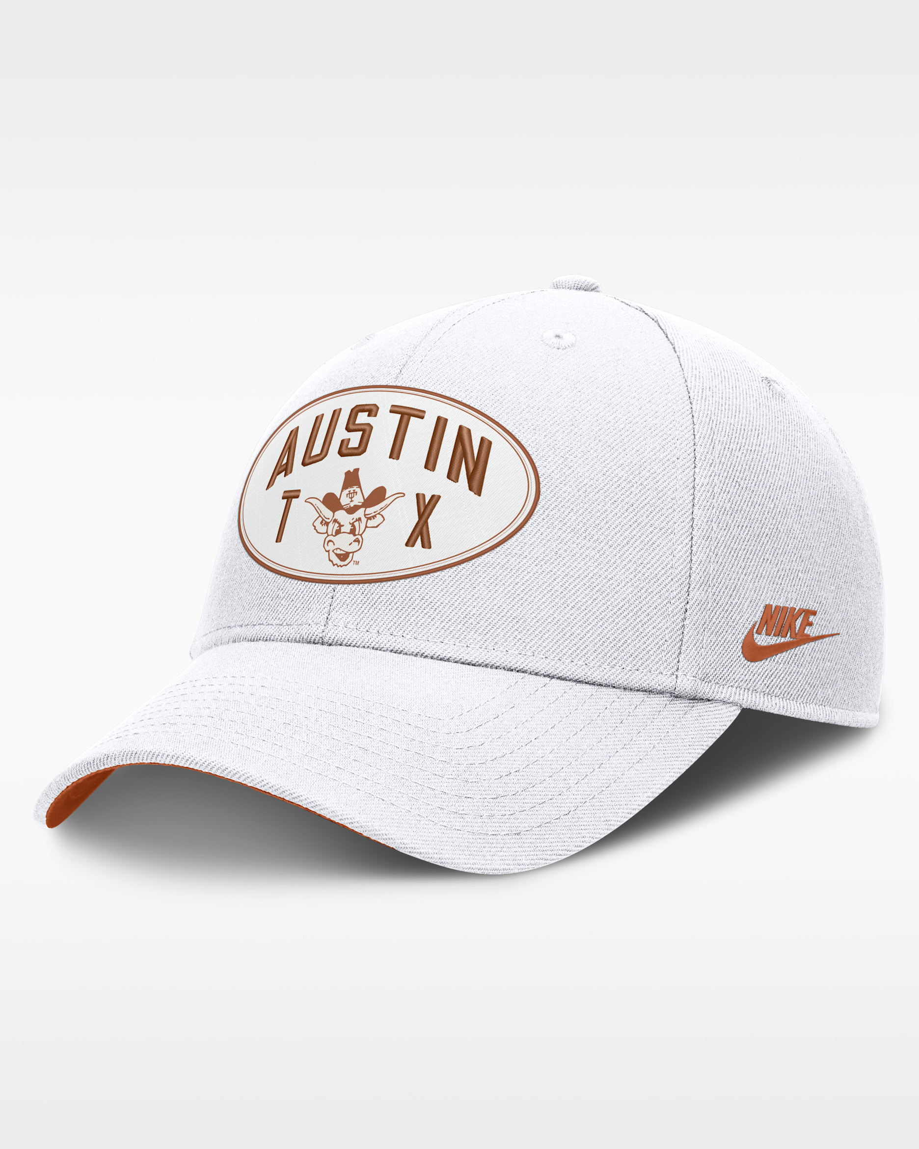 Texas Legacy Letter & Location Rise Men's Nike Dri-FIT College A-Frame Adjustable Hat - White